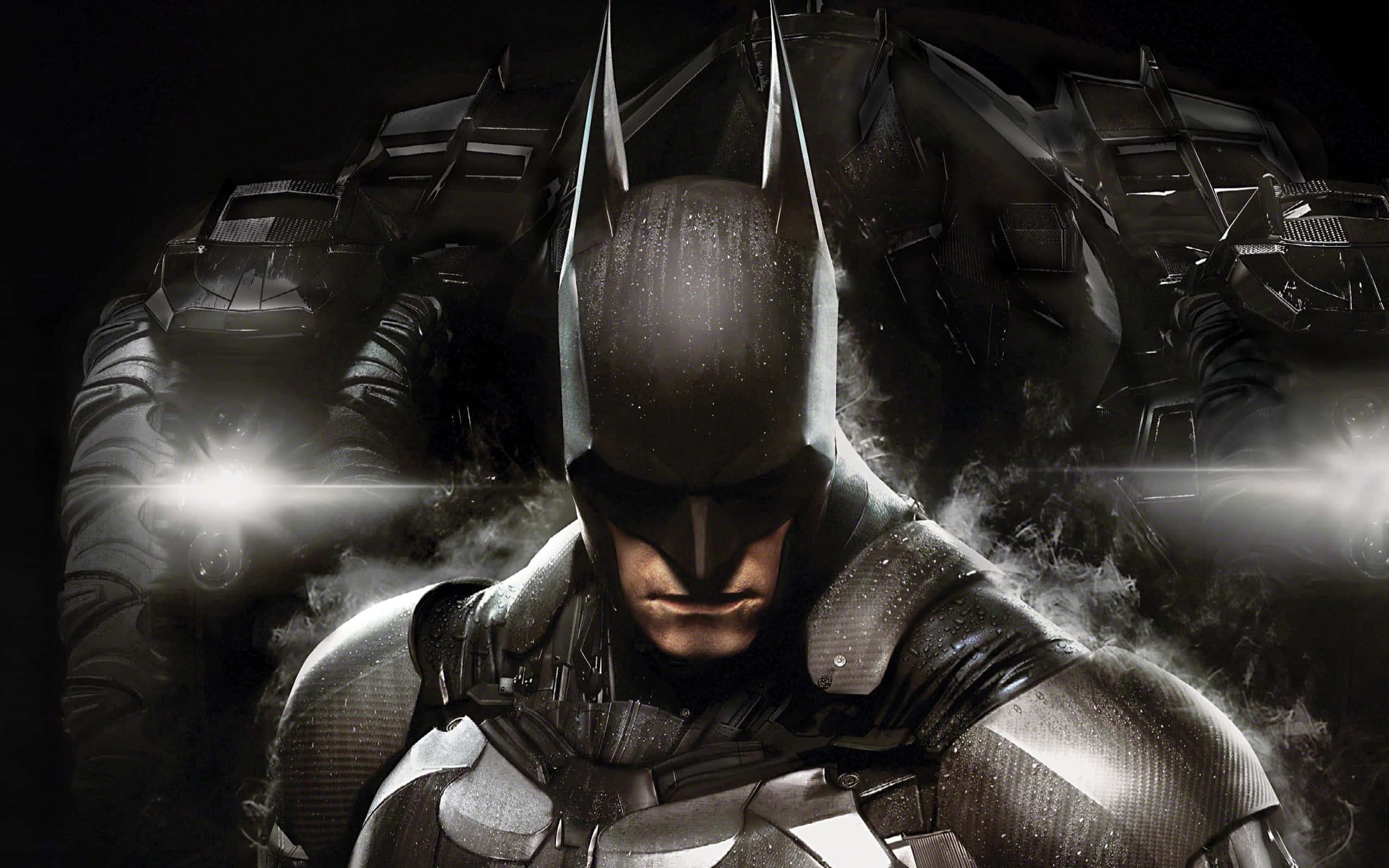 Batman With White Lights And Smoke Picture — 2560x1600 wallpaper