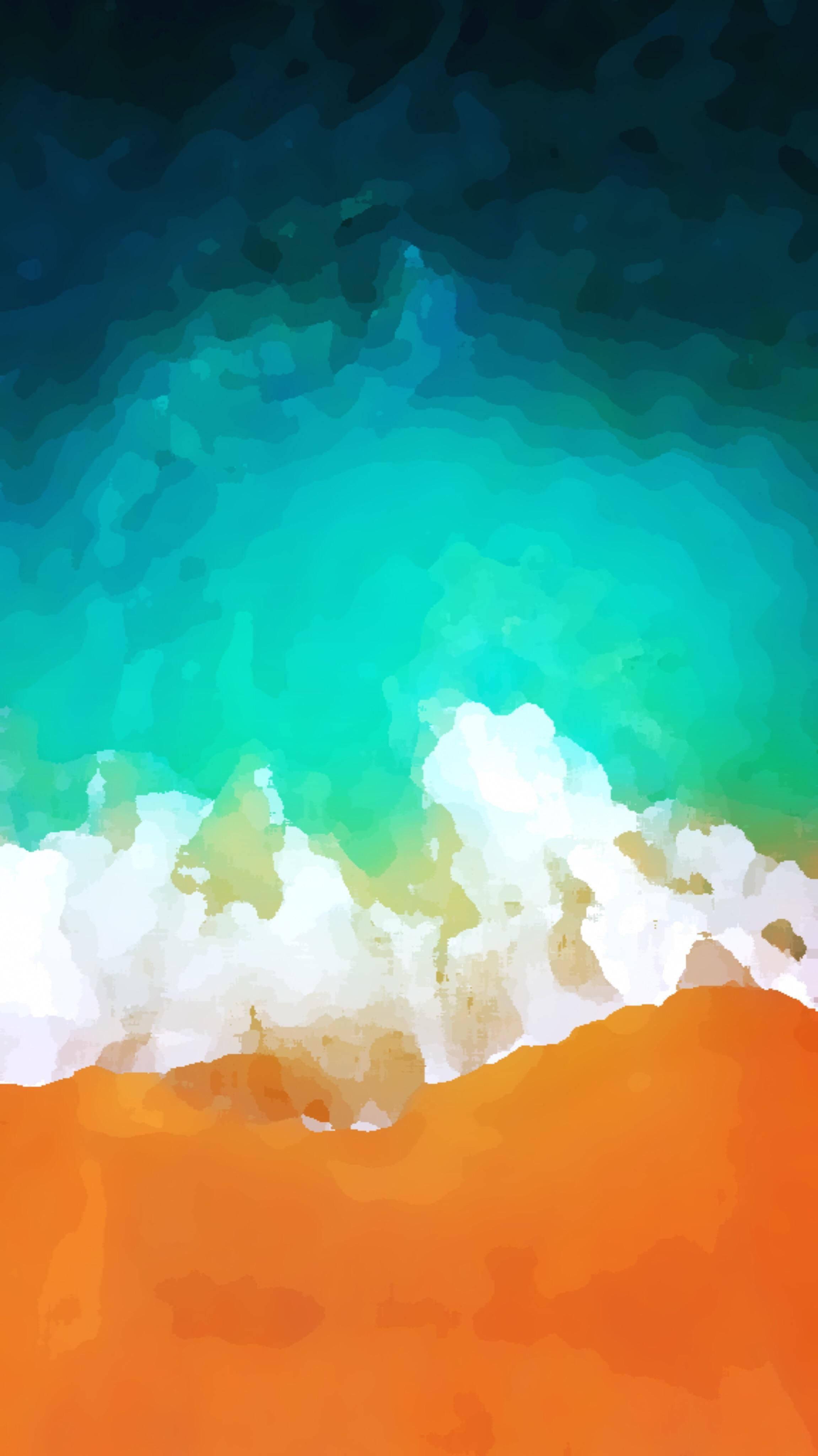 Beach Paint Art iPhone 11 Cover — 2302x4096 wallpaper