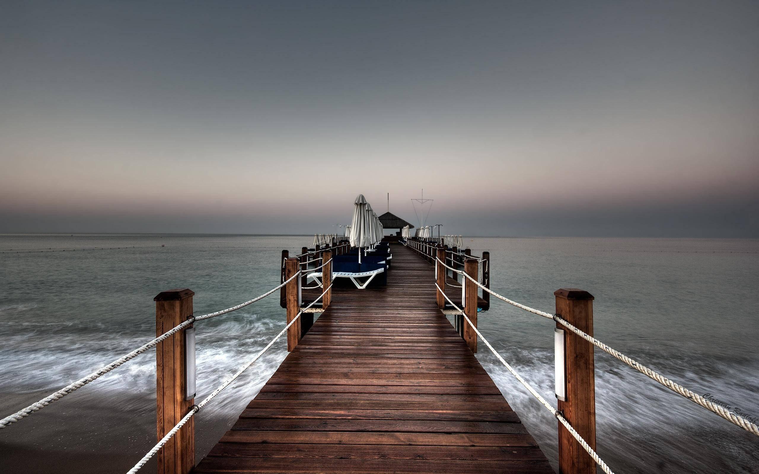 Beach Walkway Full Desktop Screen Hd — 2560x1600 wallpaper
