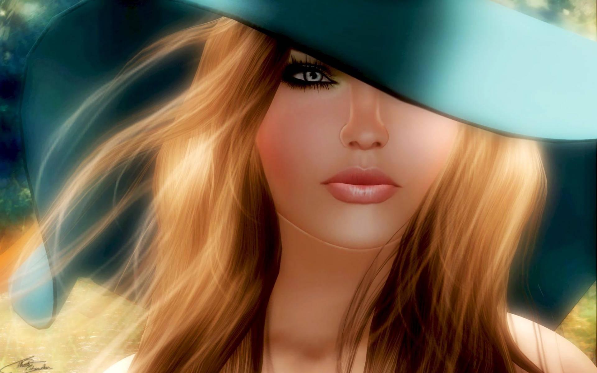 Beautiful Ginger Fantasy Girl — 1920x1200 wallpaper