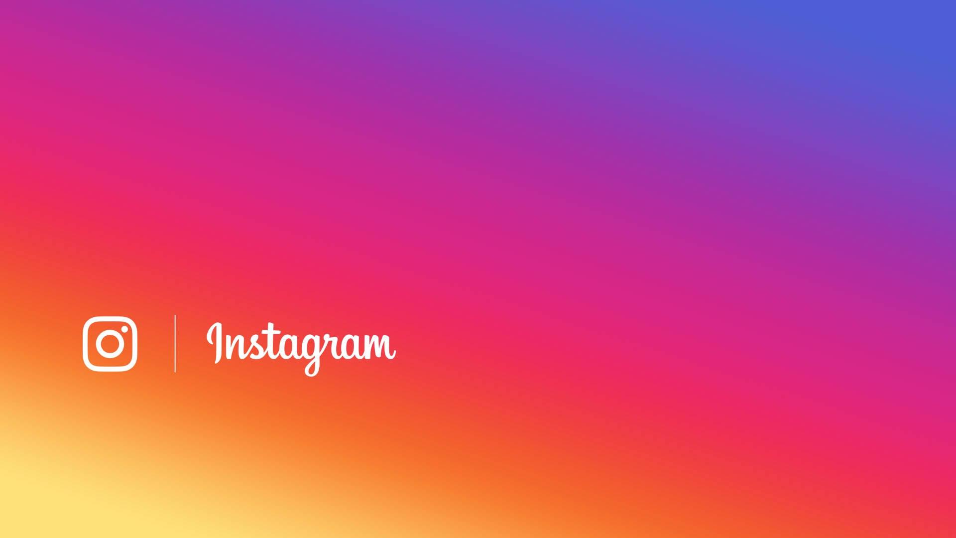 Beautiful Gradient Instagram Logo — 1920x1080 wallpaper
