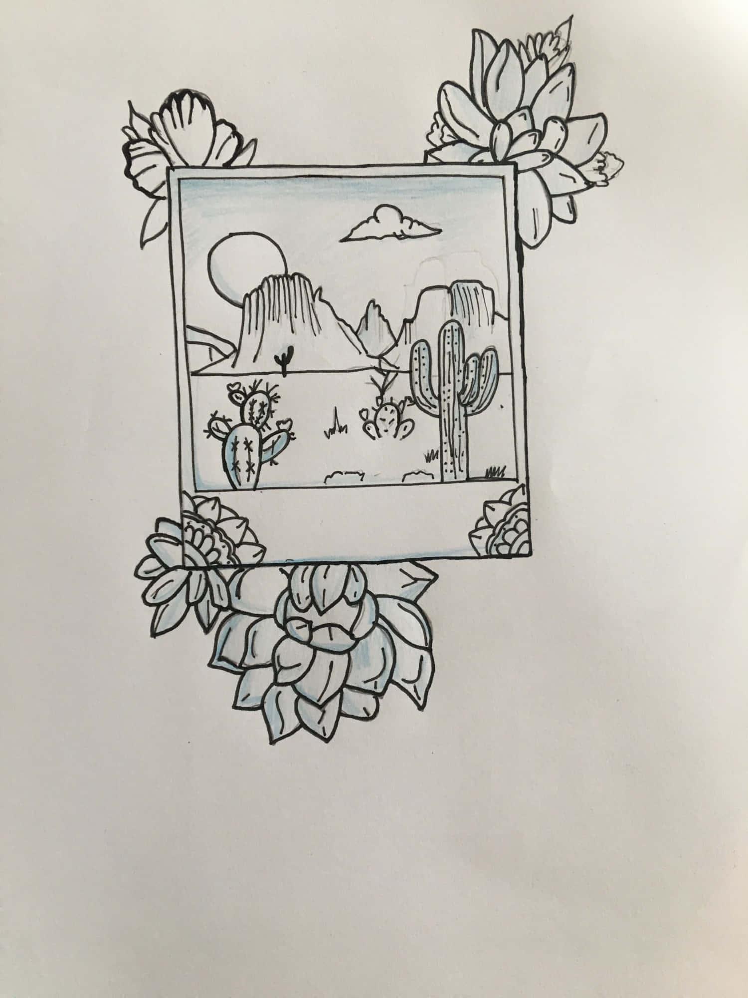 Beautiful Hand-Drawn Aesthetic Drawing — 1500x2000 wallpaper