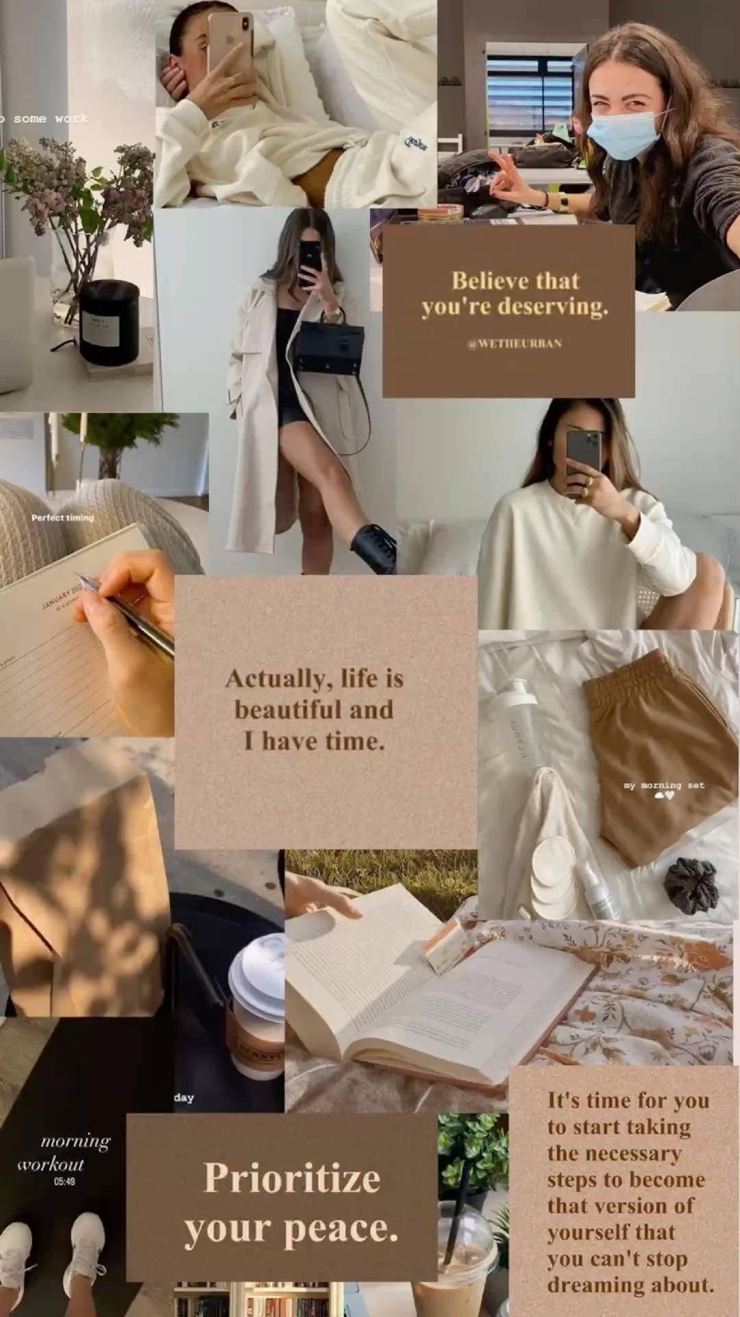 Beautiful Life That Girl Aesthetic Collage — 1080x1920 wallpaper