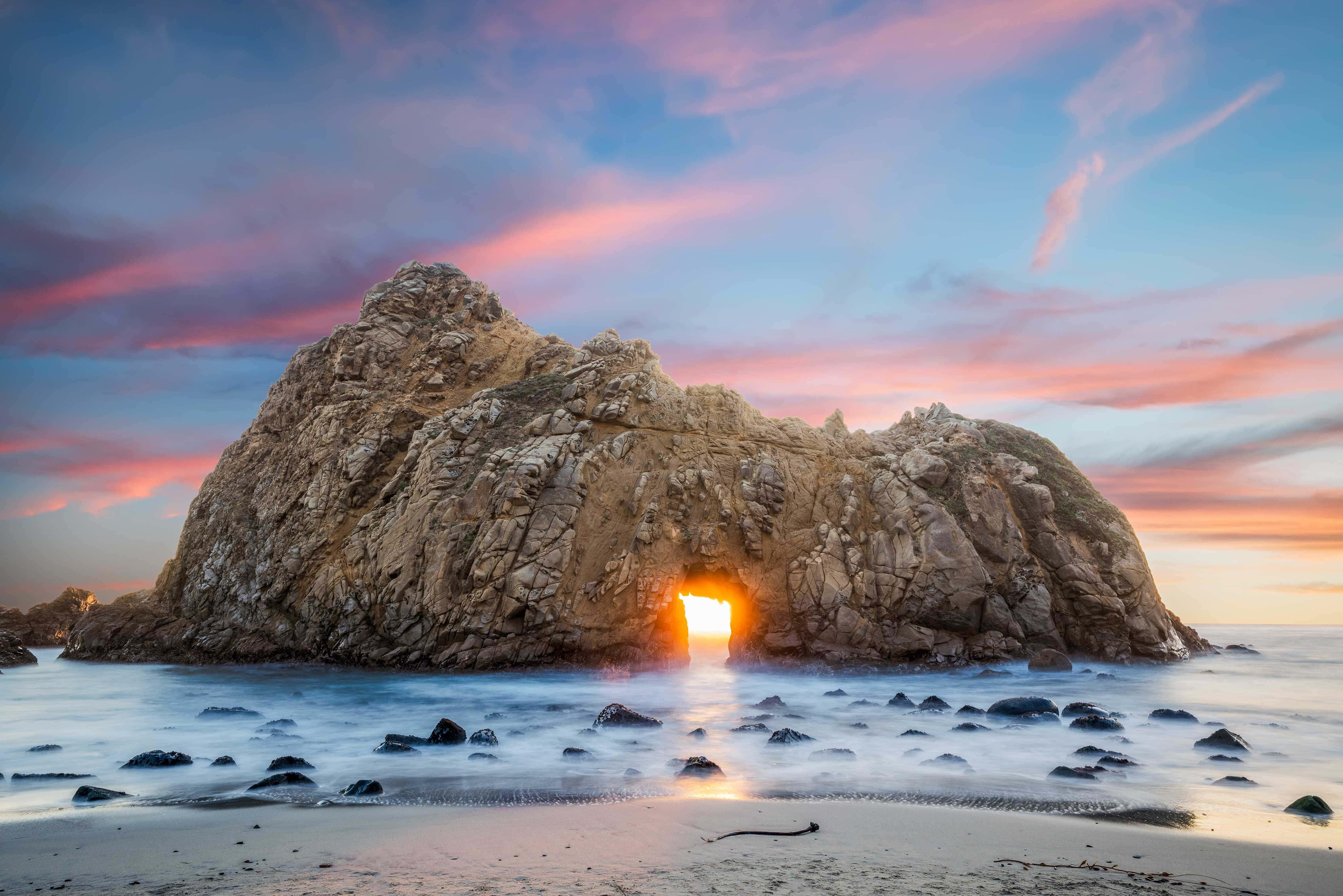 Beautiful Rock Cave Within The Sea Picture — 4741x3162 wallpaper