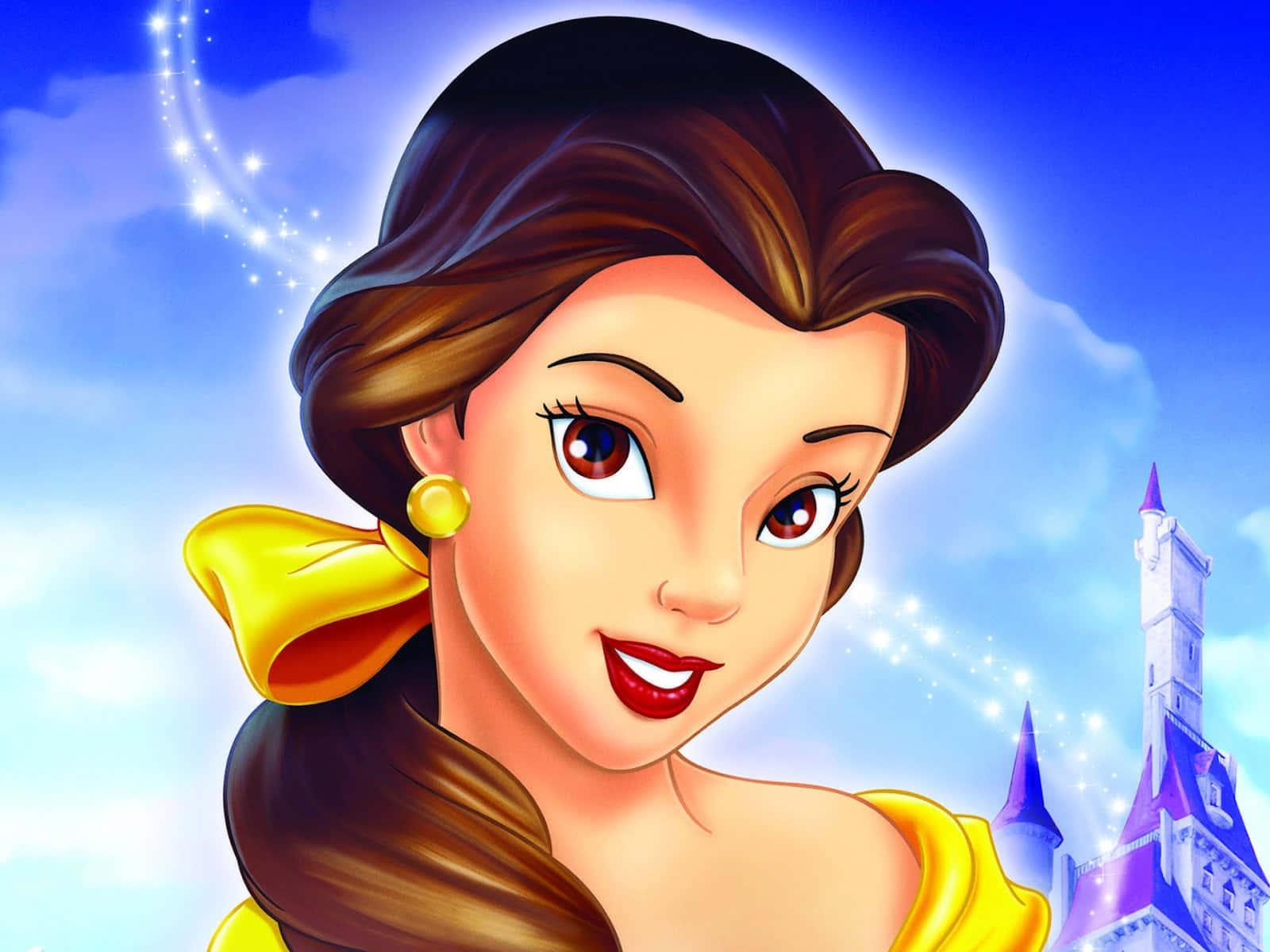 Beautiful smiling cartoon girl. — 1600x1200 wallpaper