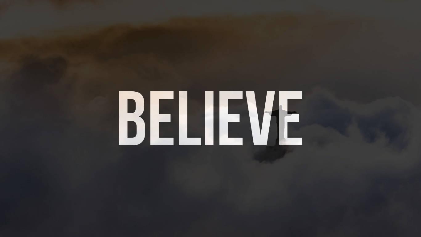 Believe Motivational Quote — 1366x768 wallpaper