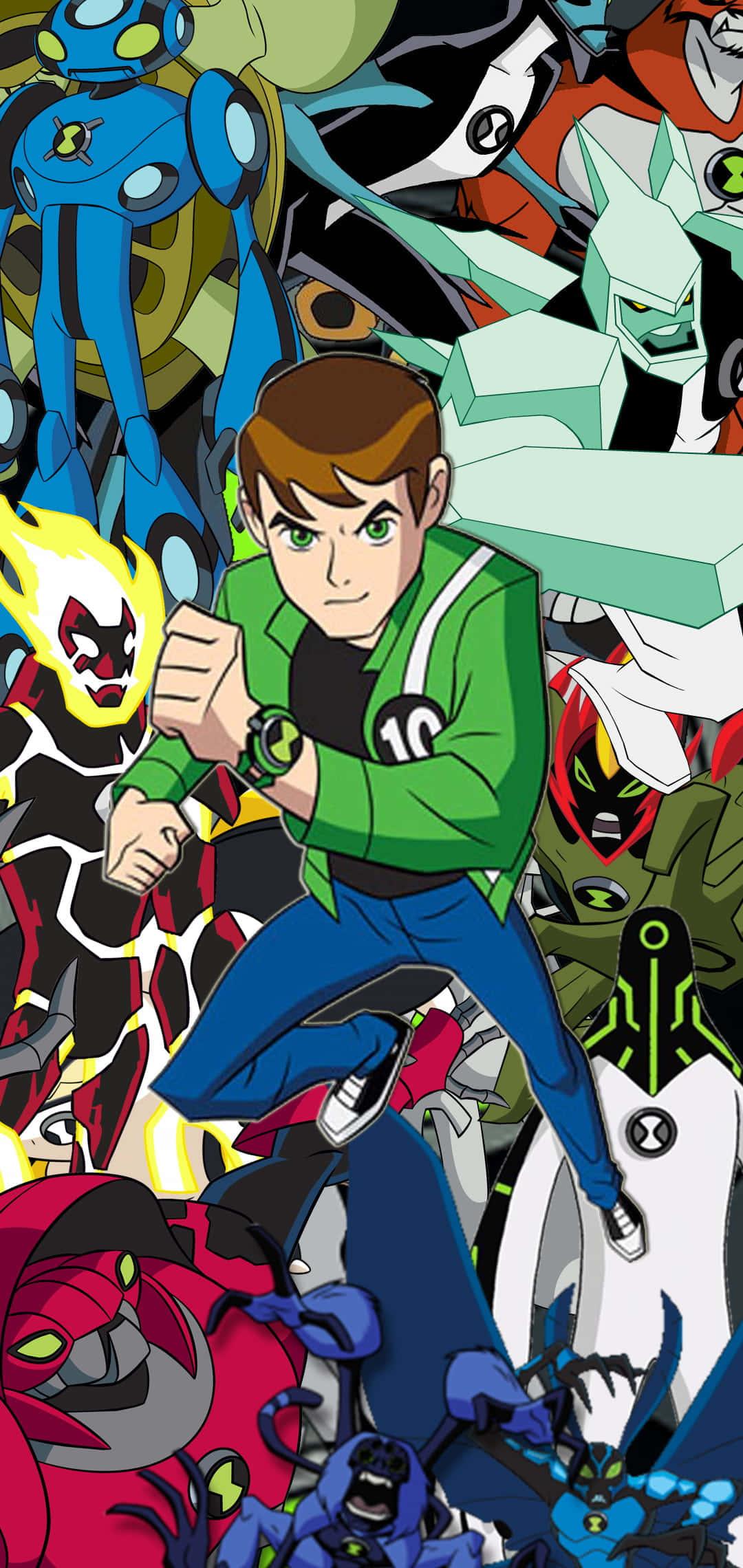 Ben 10 stands with courage and power — 1080x2280 wallpaper