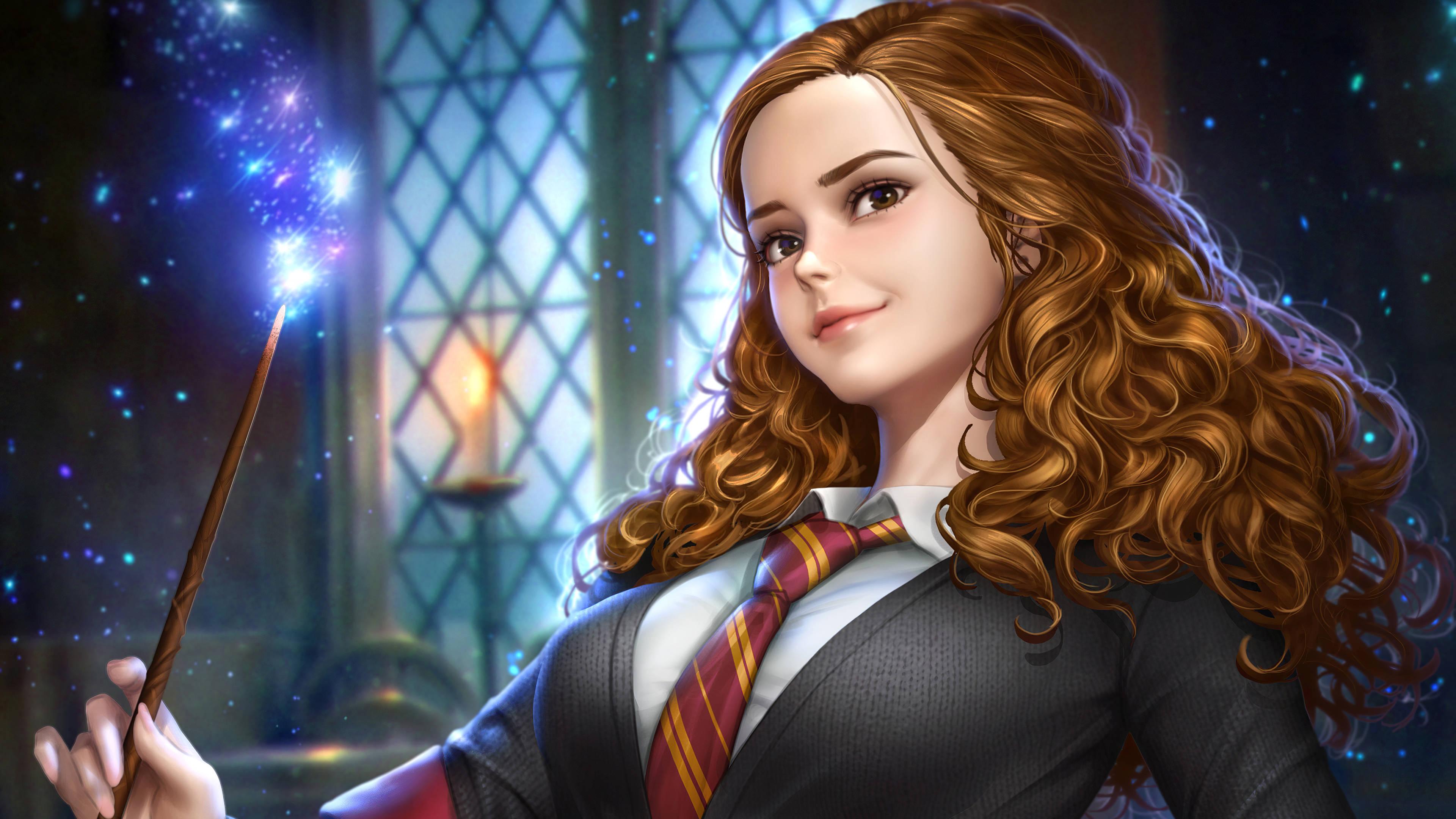 Best friends and brilliant minds: Harry Potter and Hermione Granger — 3840x2160 wallpaper