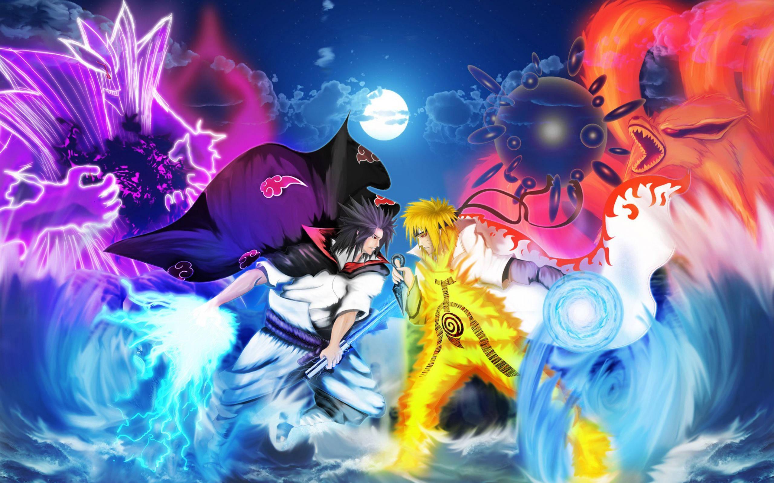 Best Friends: Naruto and Sasuke Shippuden — 2560x1600 wallpaper