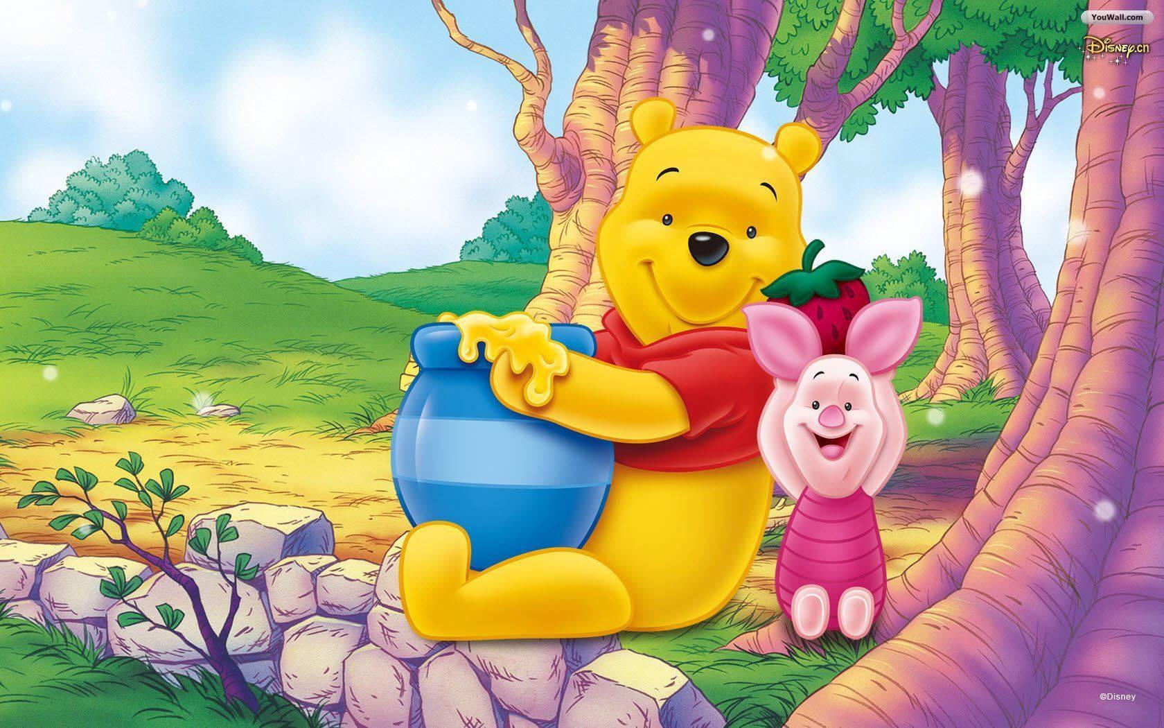 Best Friends - Winnie The Pooh and Piglet — 1680x1050 wallpaper