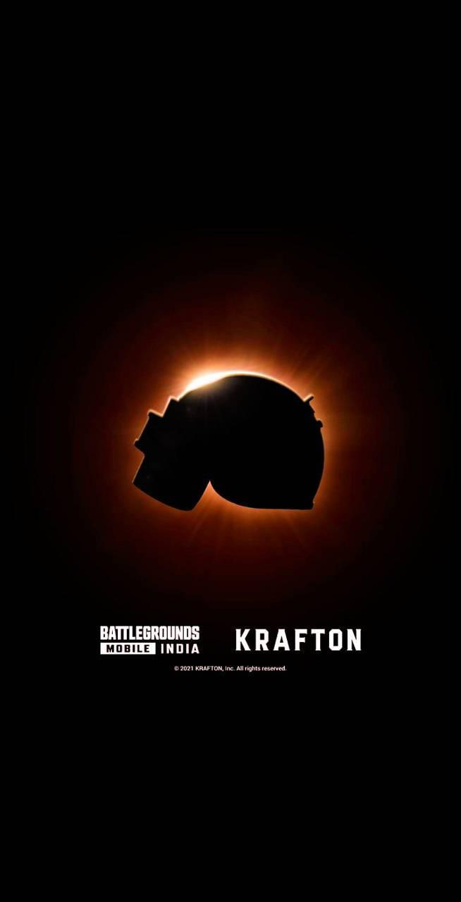 BGMI Glowing Helmet Silhouette — 654x1280 wallpaper