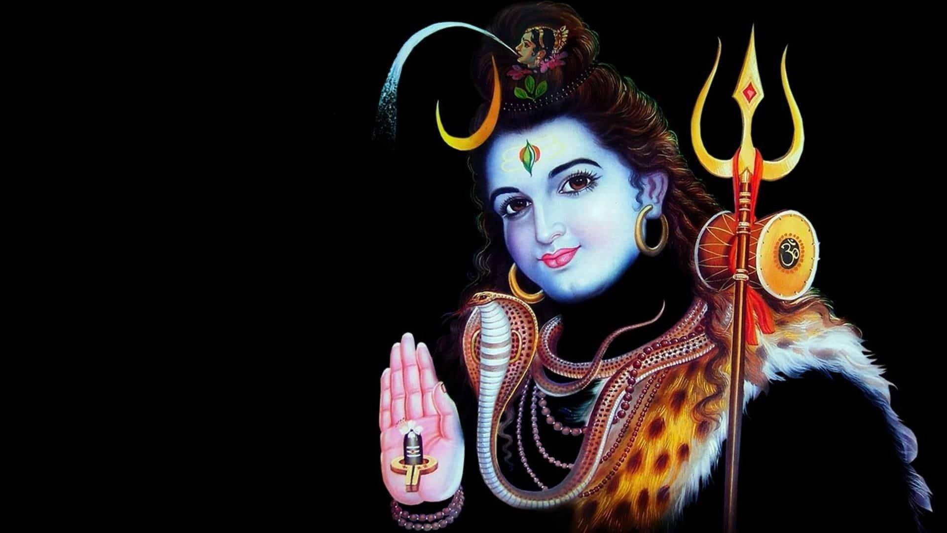 Bhole Baba Black Background — 1920x1080 wallpaper