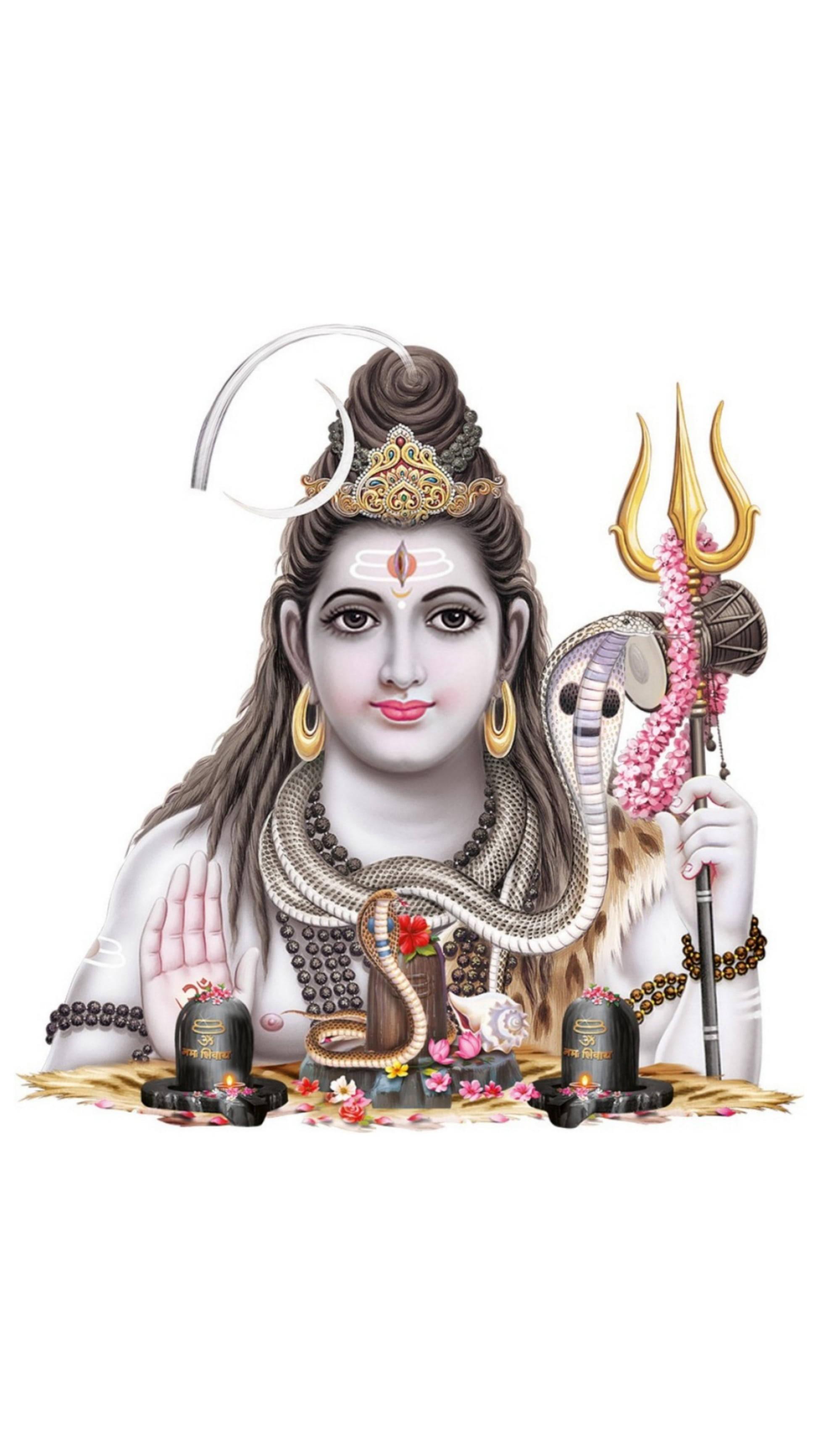 Bhole Baba Crescent Moon — 1949x3464 wallpaper