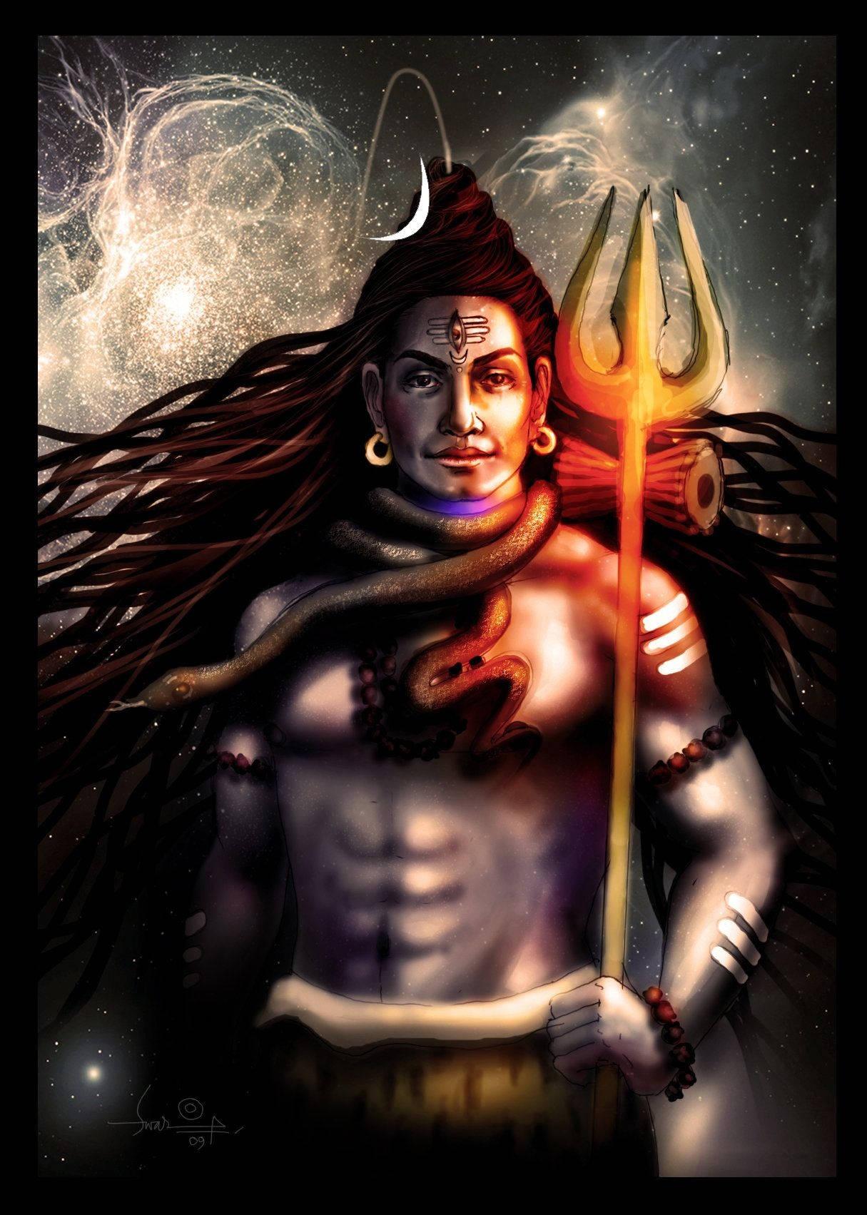 Bholenath In Colorful Art 3D — 1215x1703 wallpaper