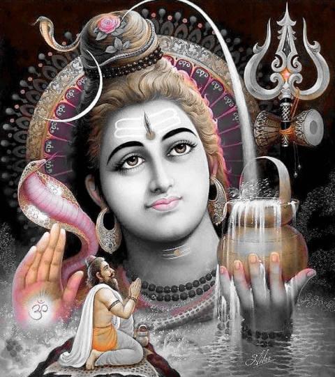 Bholenath Shiva Holding Fountain 3D — 480x541 wallpaper
