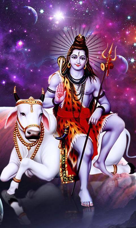 Bholenath Shiva On Cow 3D — 480x800 wallpaper