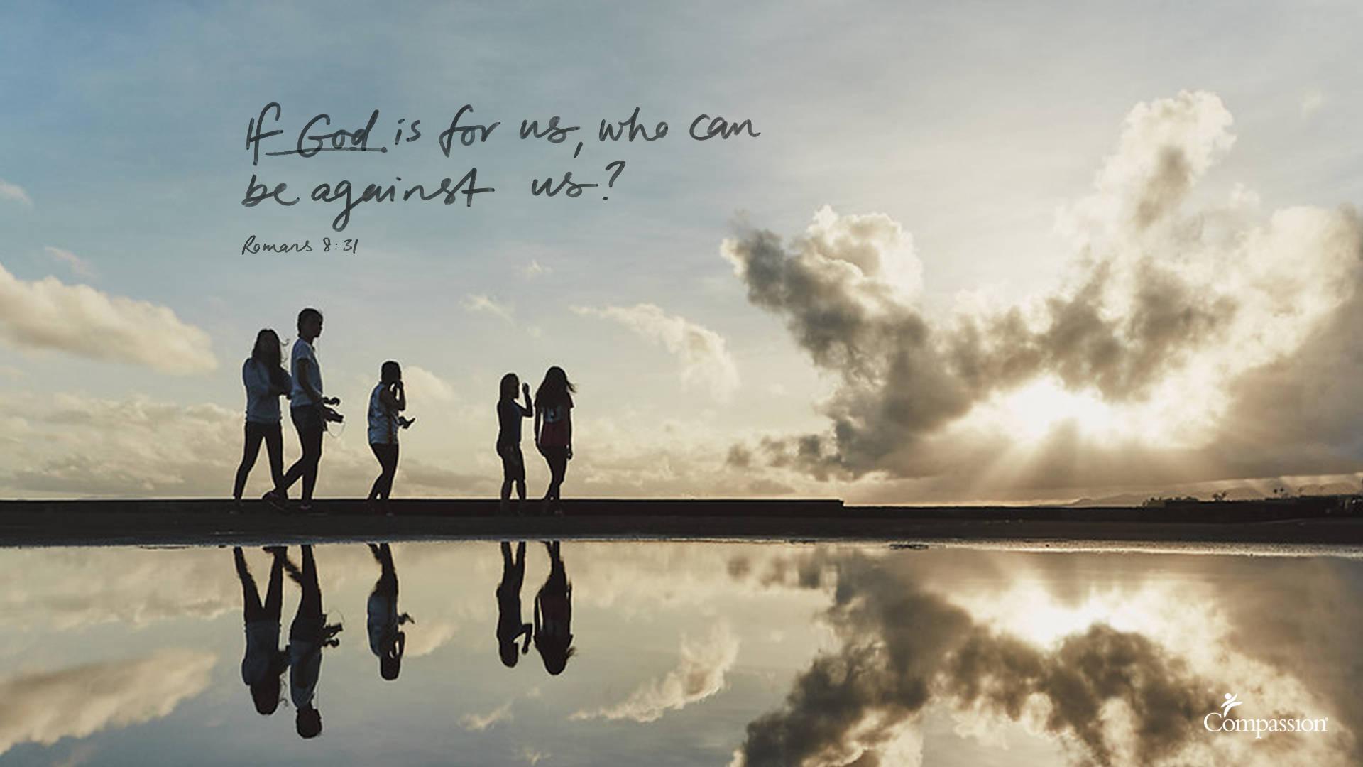 Bible Quote Romans 8:31 Scenery — 1920x1080 wallpaper