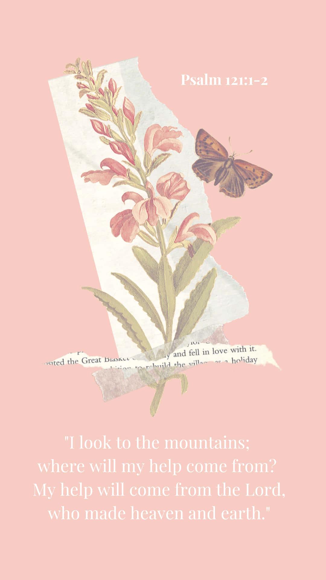 Bible Verse Phone Flower — 1080x1920 wallpaper