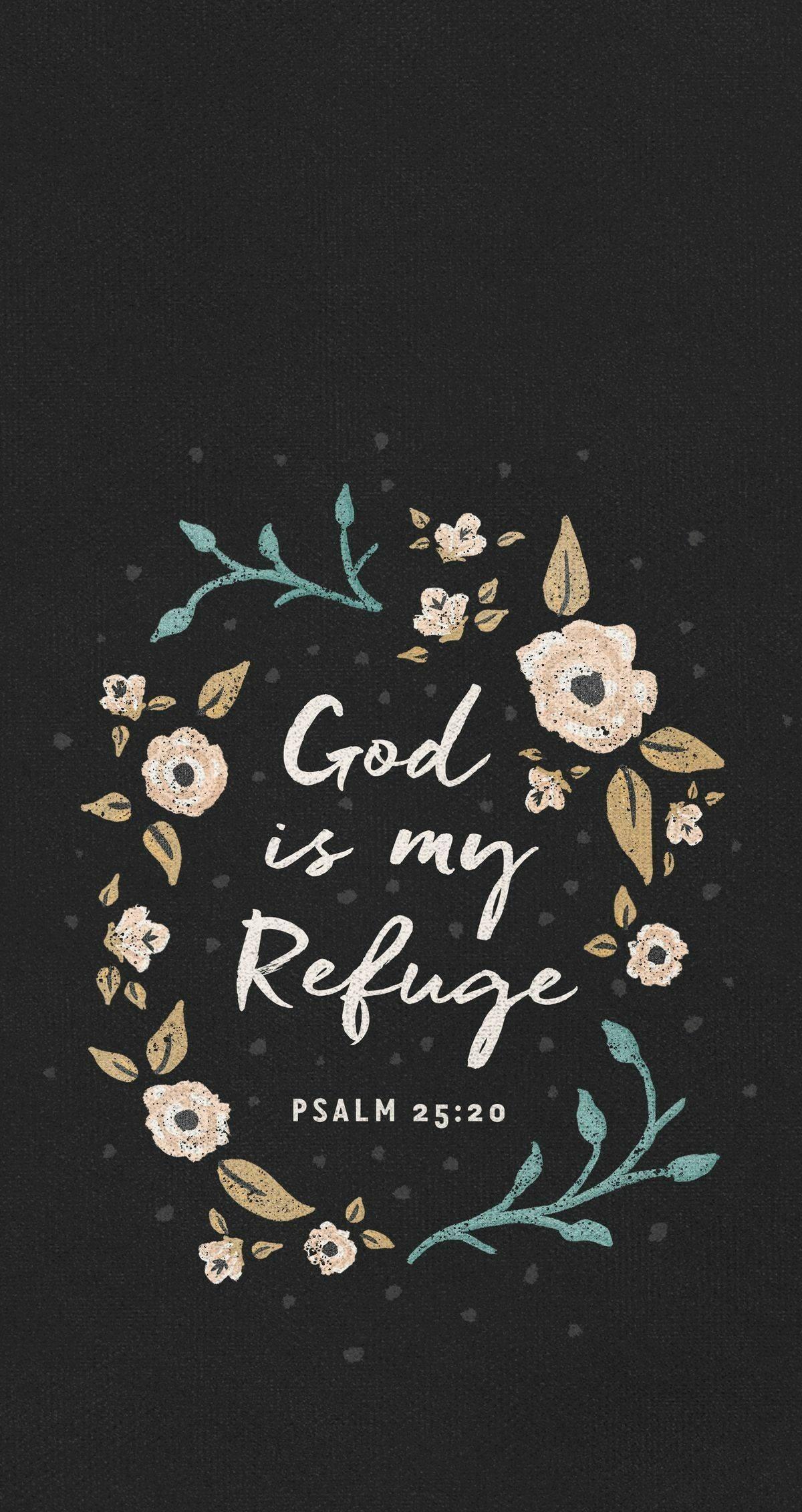 Bible Verse Psalm 25:20 Portrait — 1200x2264 wallpaper