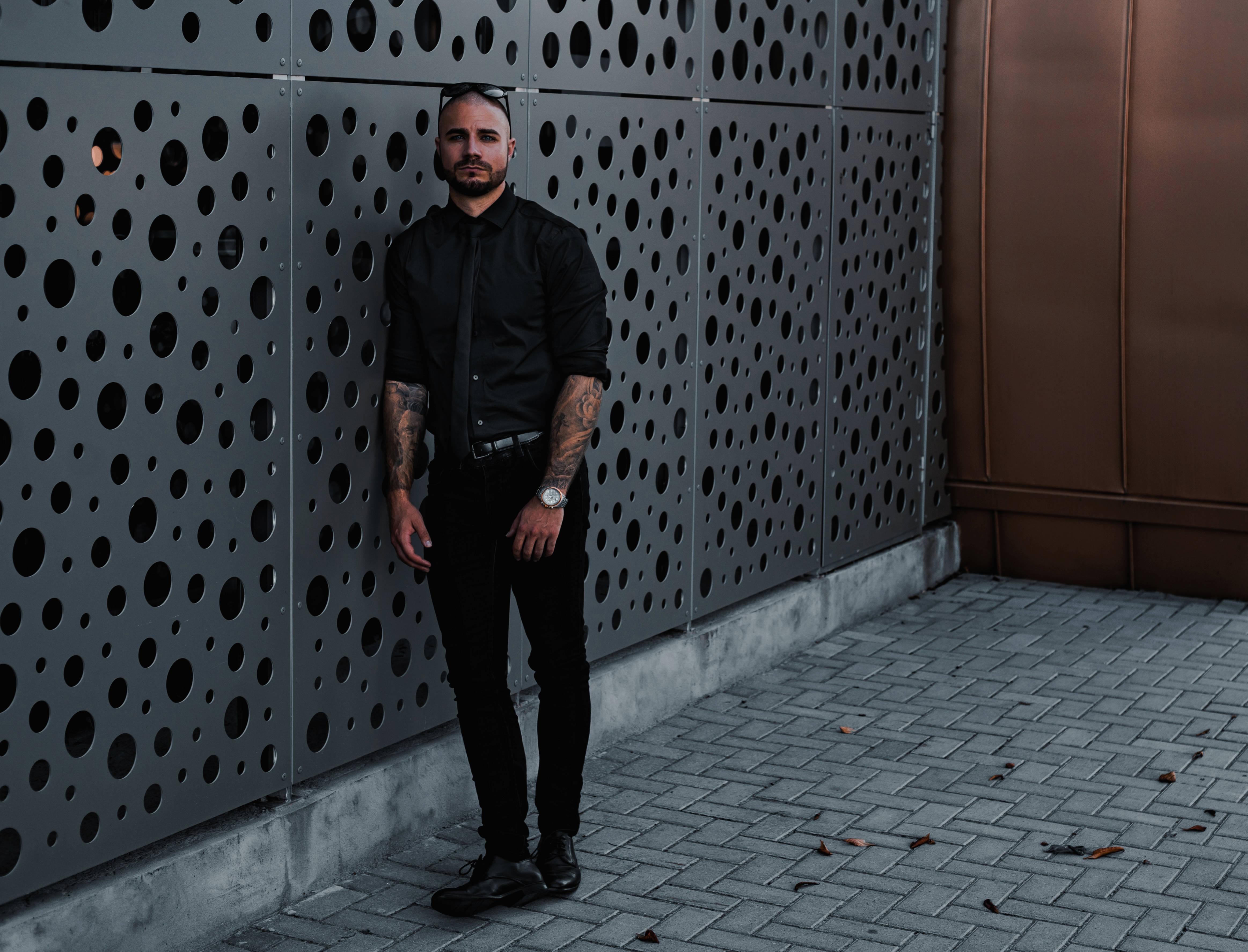 Black Aesthetic Man In Black — 4651x3548 wallpaper