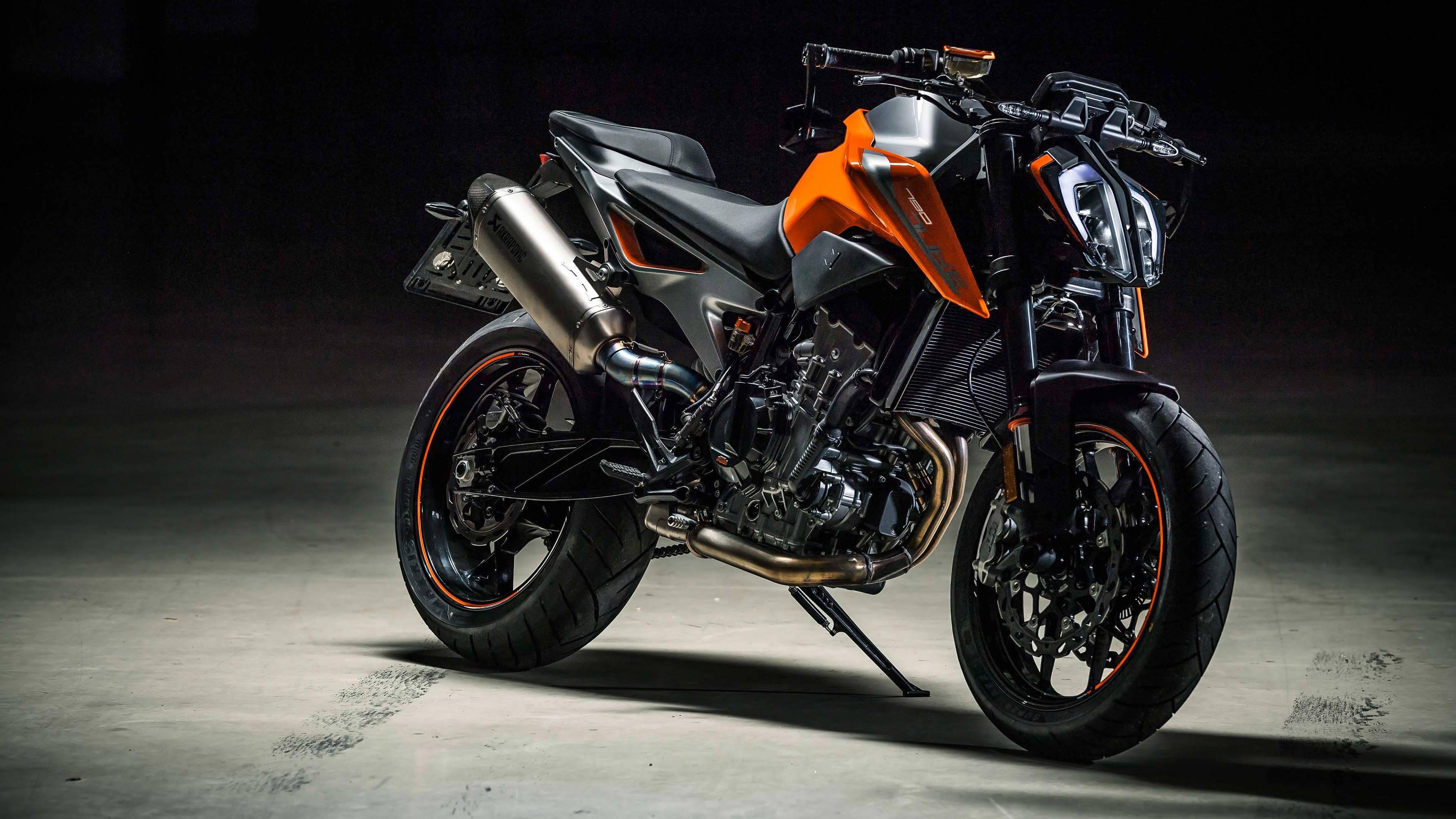 Black And Orange 4K Bike — 3840x2160 wallpaper