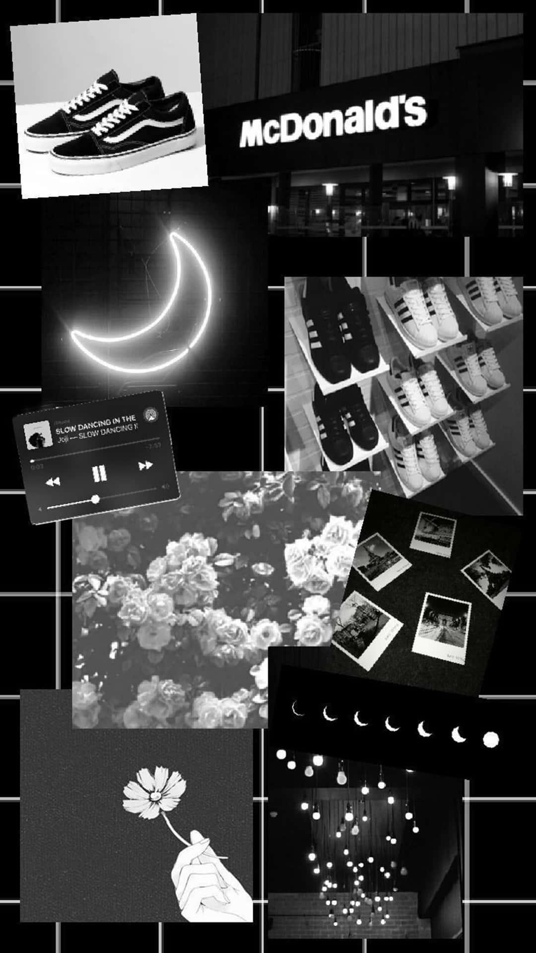 Black And White Aesthetic Collage Background — 1080x1920 wallpaper