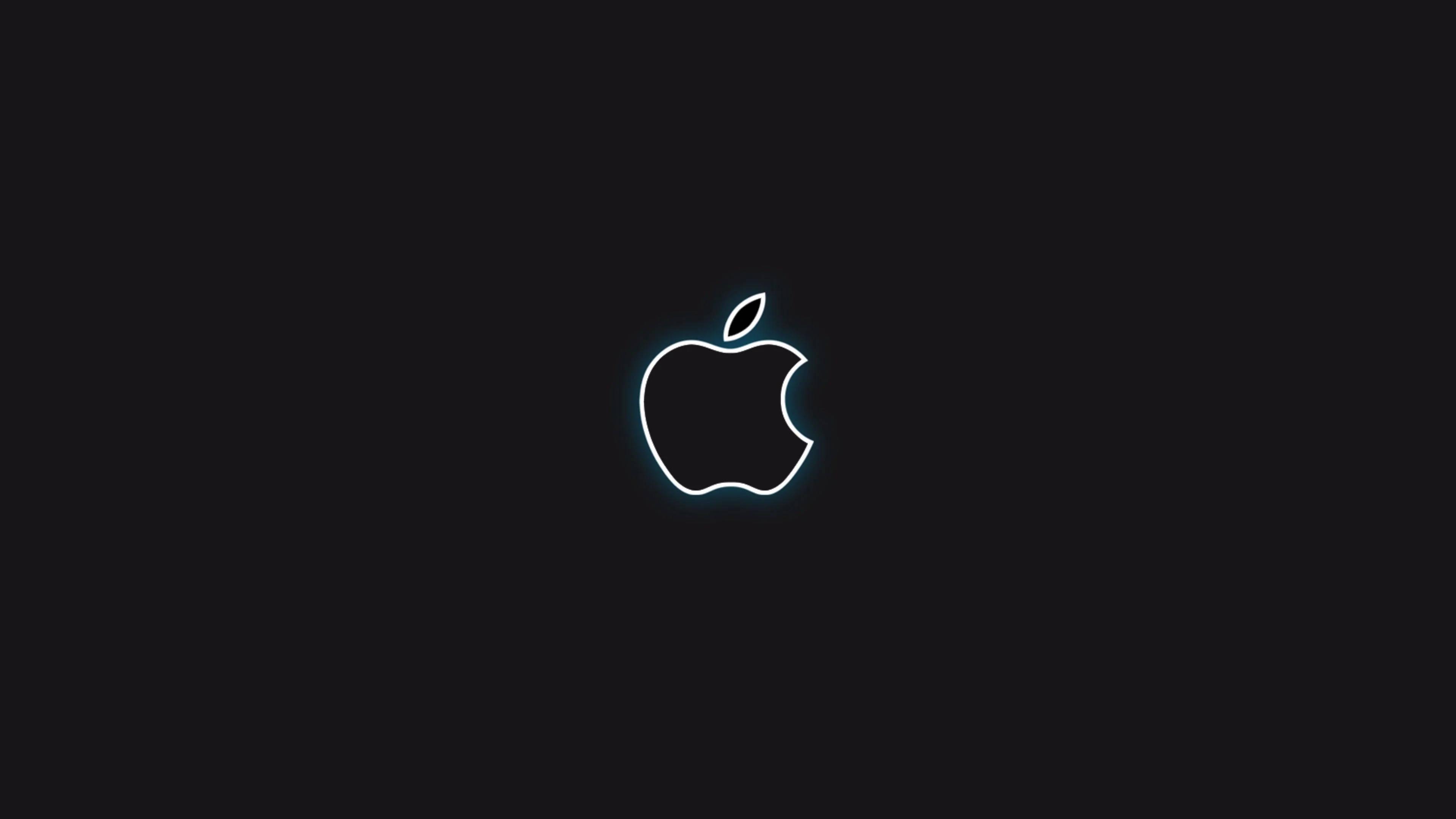 Black And White Apple Logo — 3840x2160 wallpaper