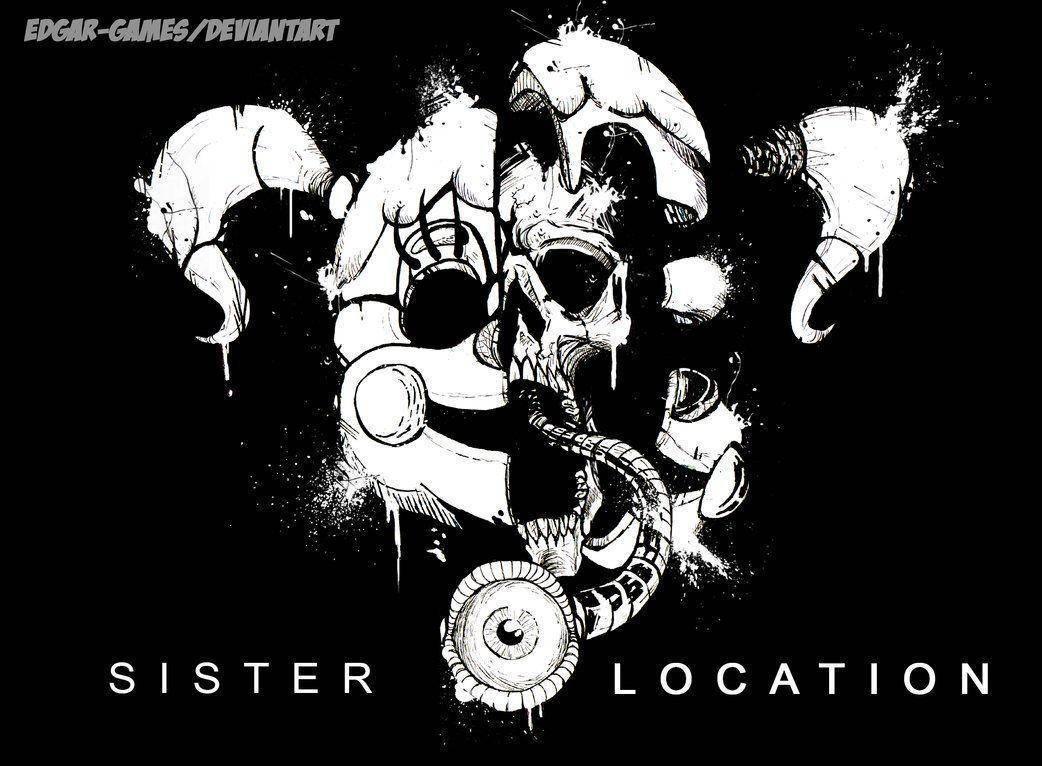 Black And White Artwork FNAF — 1042x766 wallpaper