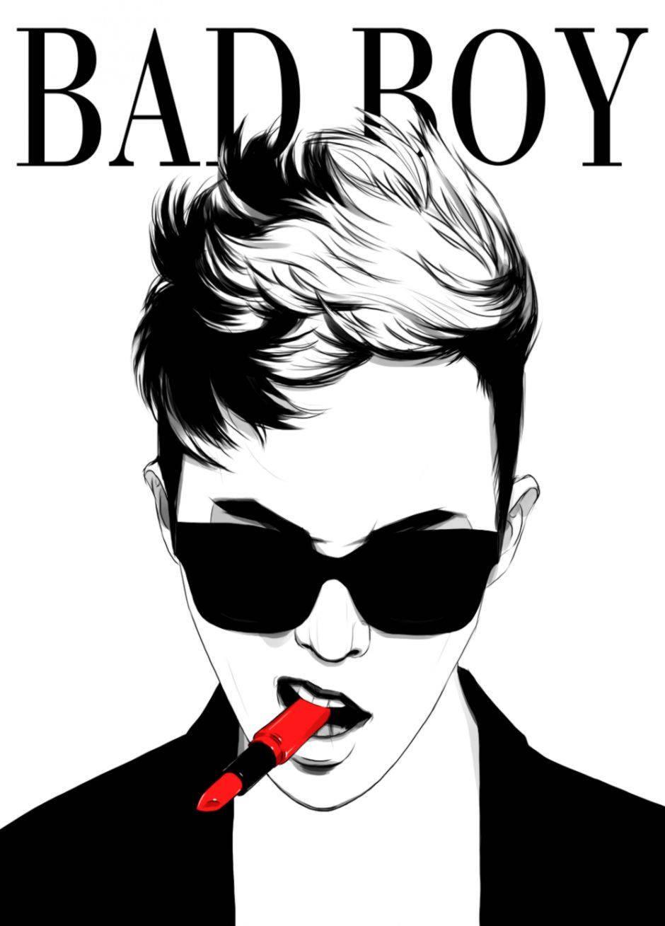 Black And White Bad Boy — 940x1309 wallpaper