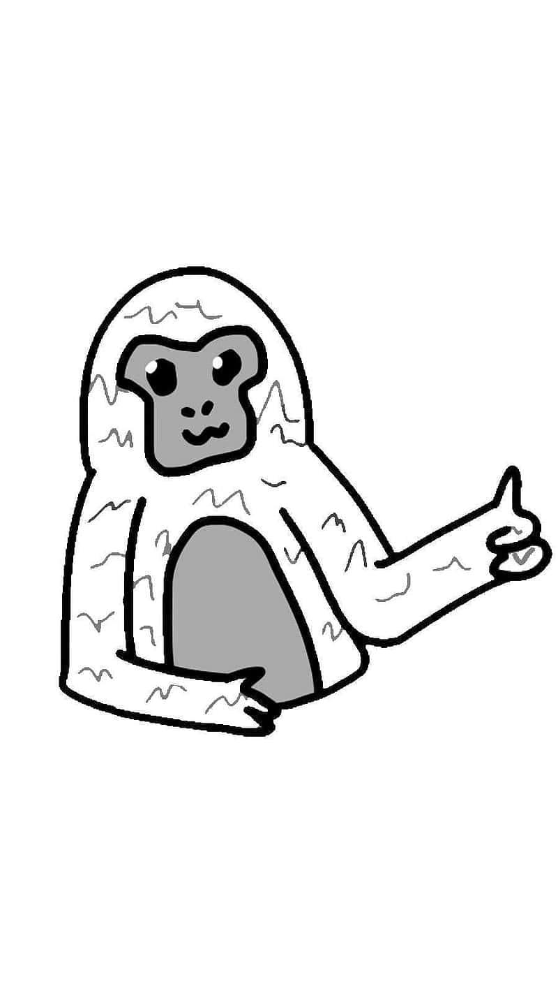Black And White Gorilla Tag Art — 800x1422 wallpaper