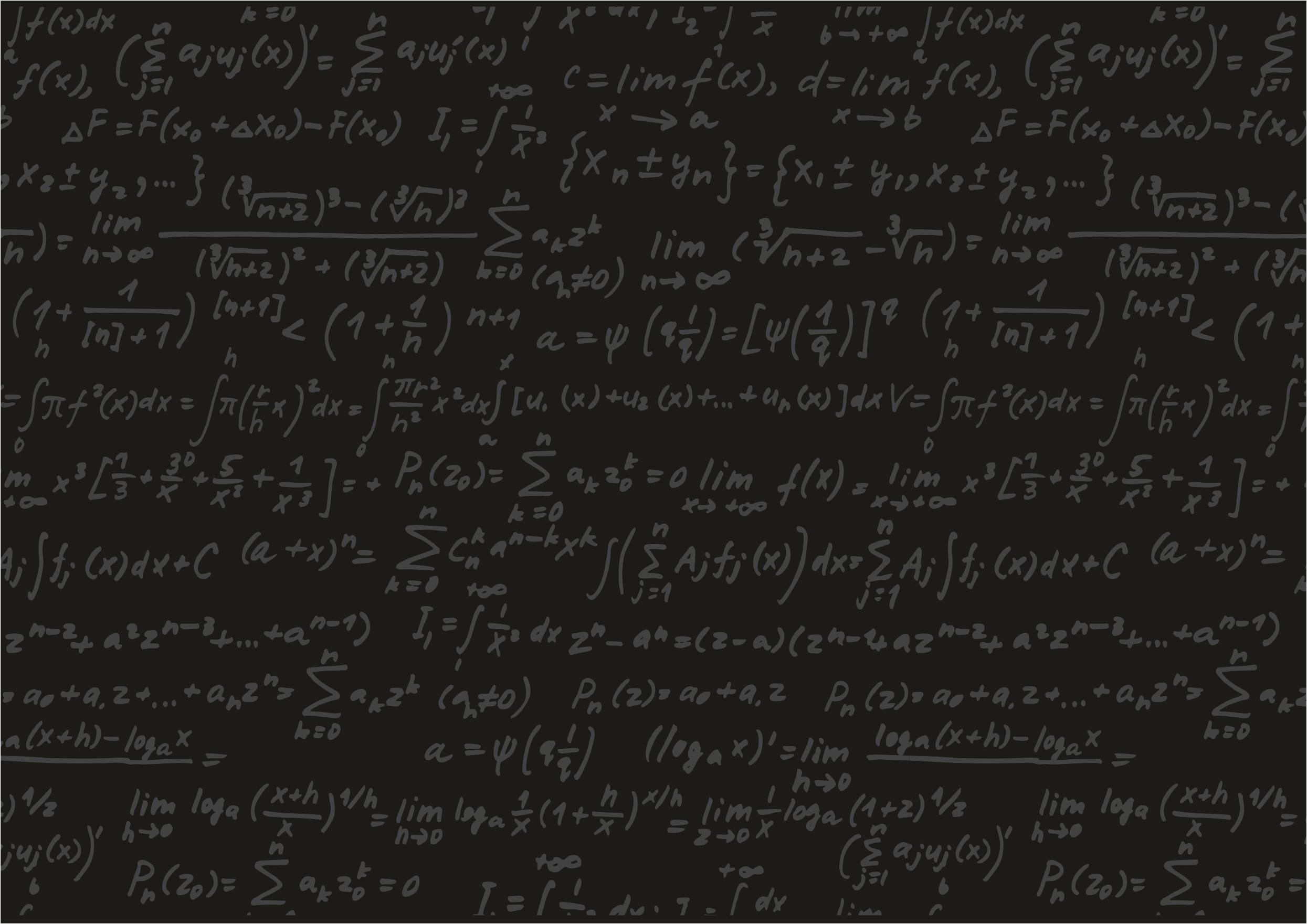 Black And White Math Board — 2490x1761 wallpaper