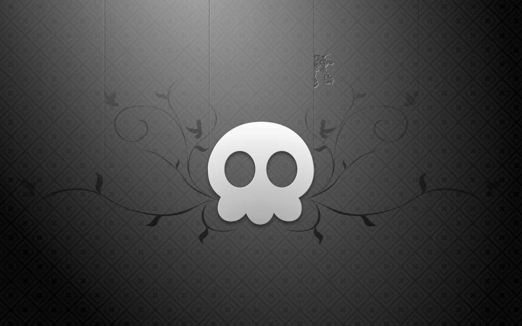 Black And White Skull Fanart — 1680x1050 wallpaper