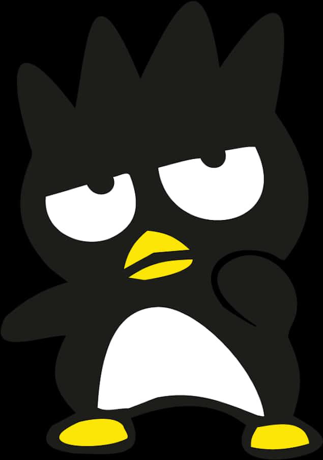 Black Cartoon Penguin Character — 635x903 wallpaper
