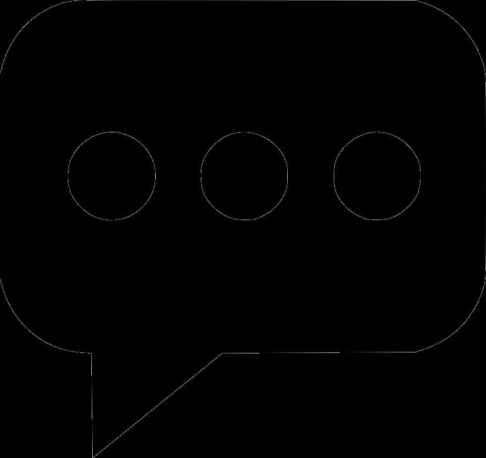Black Chat Bubble Icon — 980x924 wallpaper