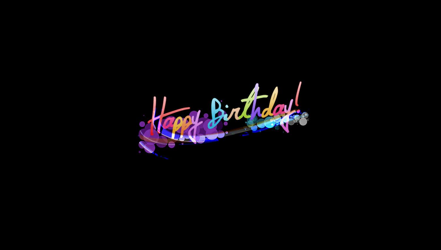 Black Happy Birthday Picture — 1500x851 wallpaper