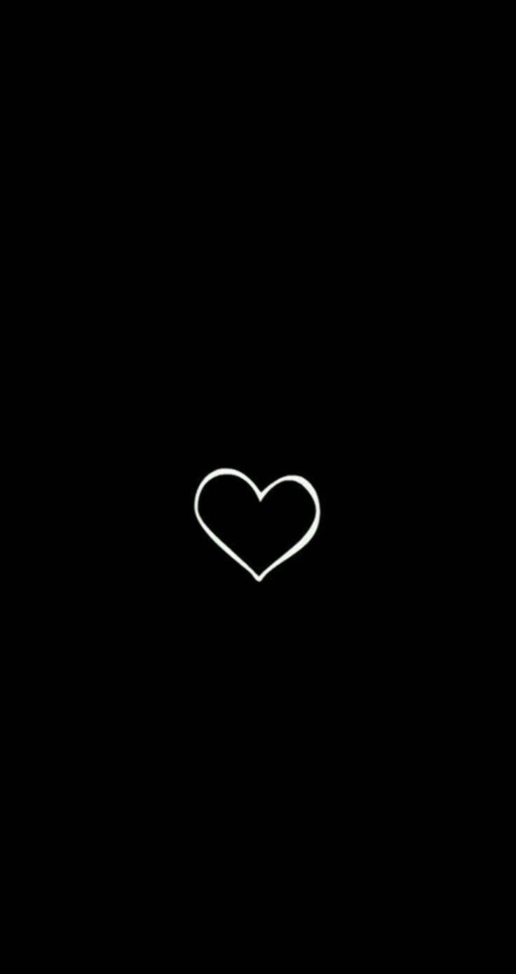 Black Heart Cell Phone Art — 736x1389 wallpaper