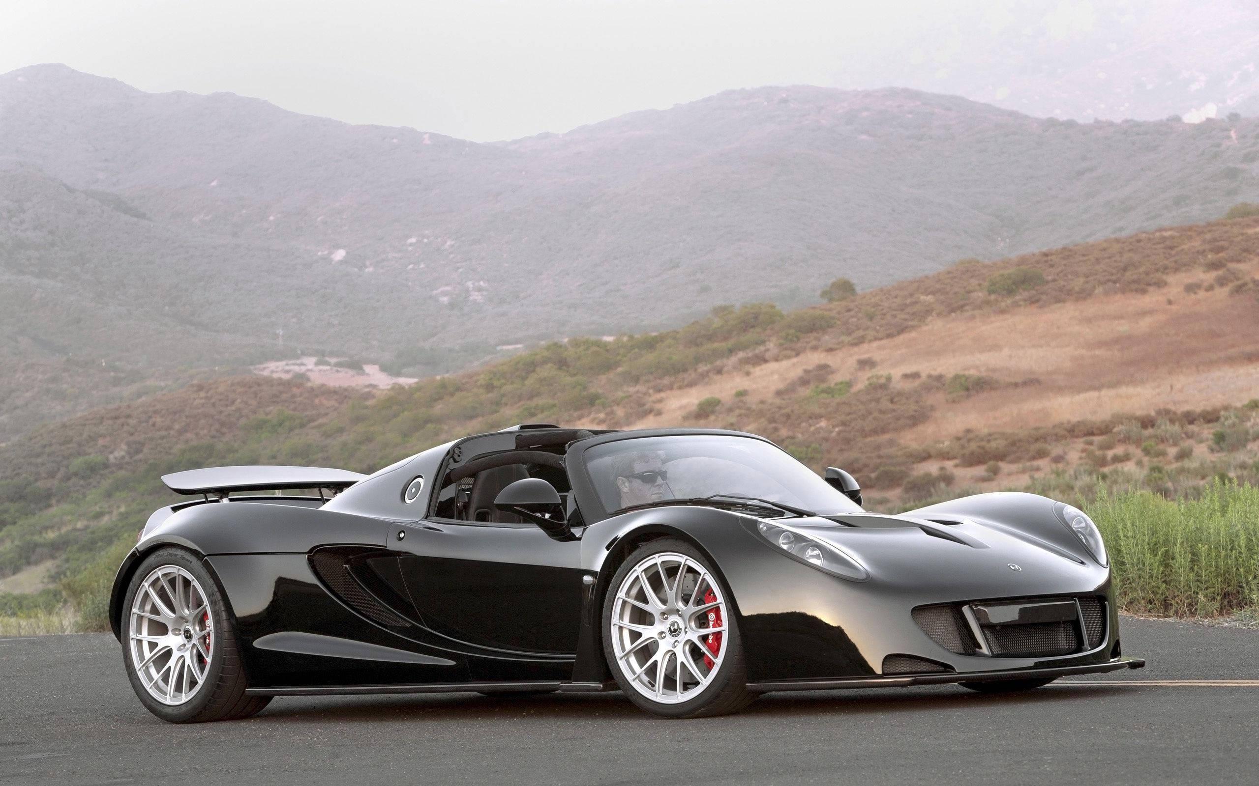 Black Hennessey Venom GT — 2560x1600 wallpaper