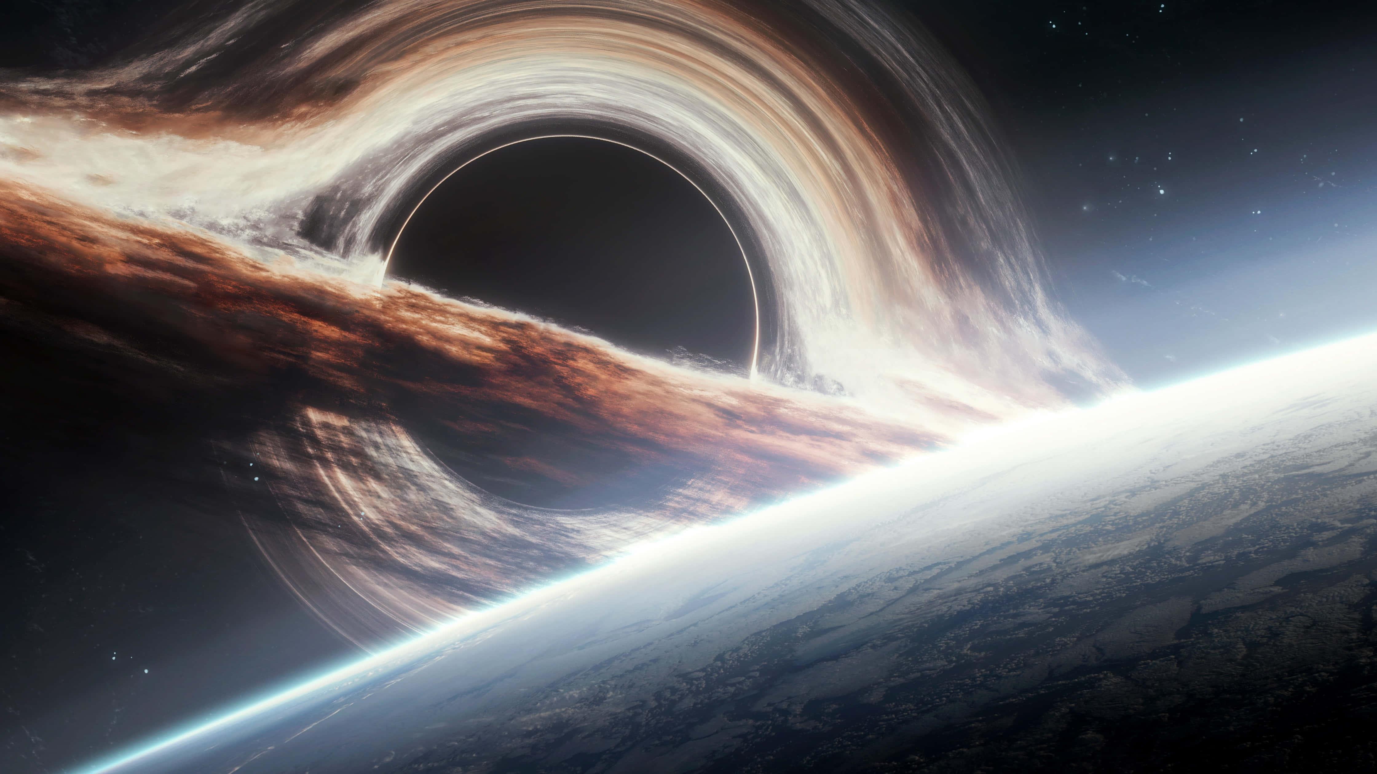 Black Hole background — 4480x2520 wallpaper