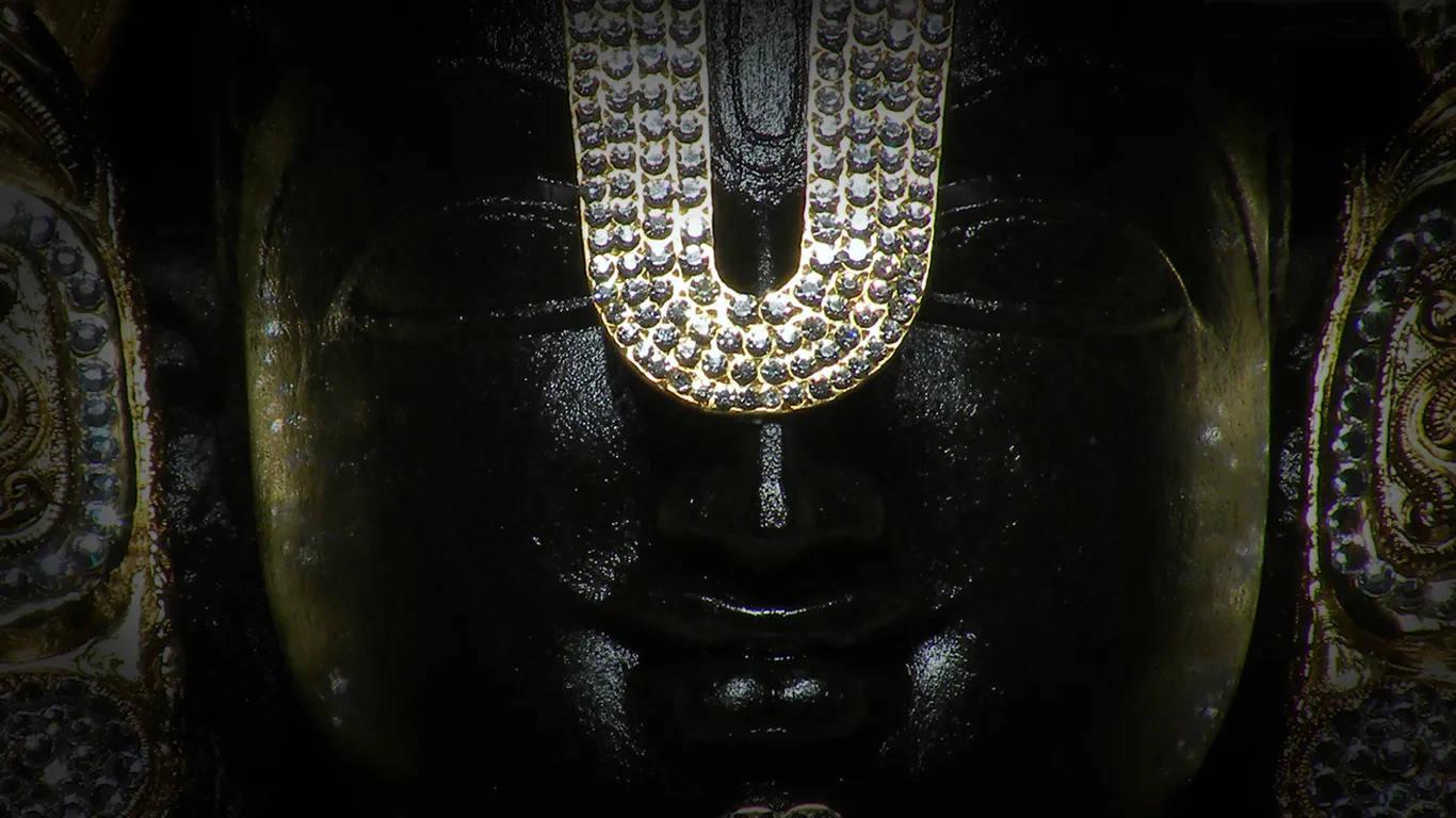 Black Lord Venkateswara 4K — 1366x768 wallpaper