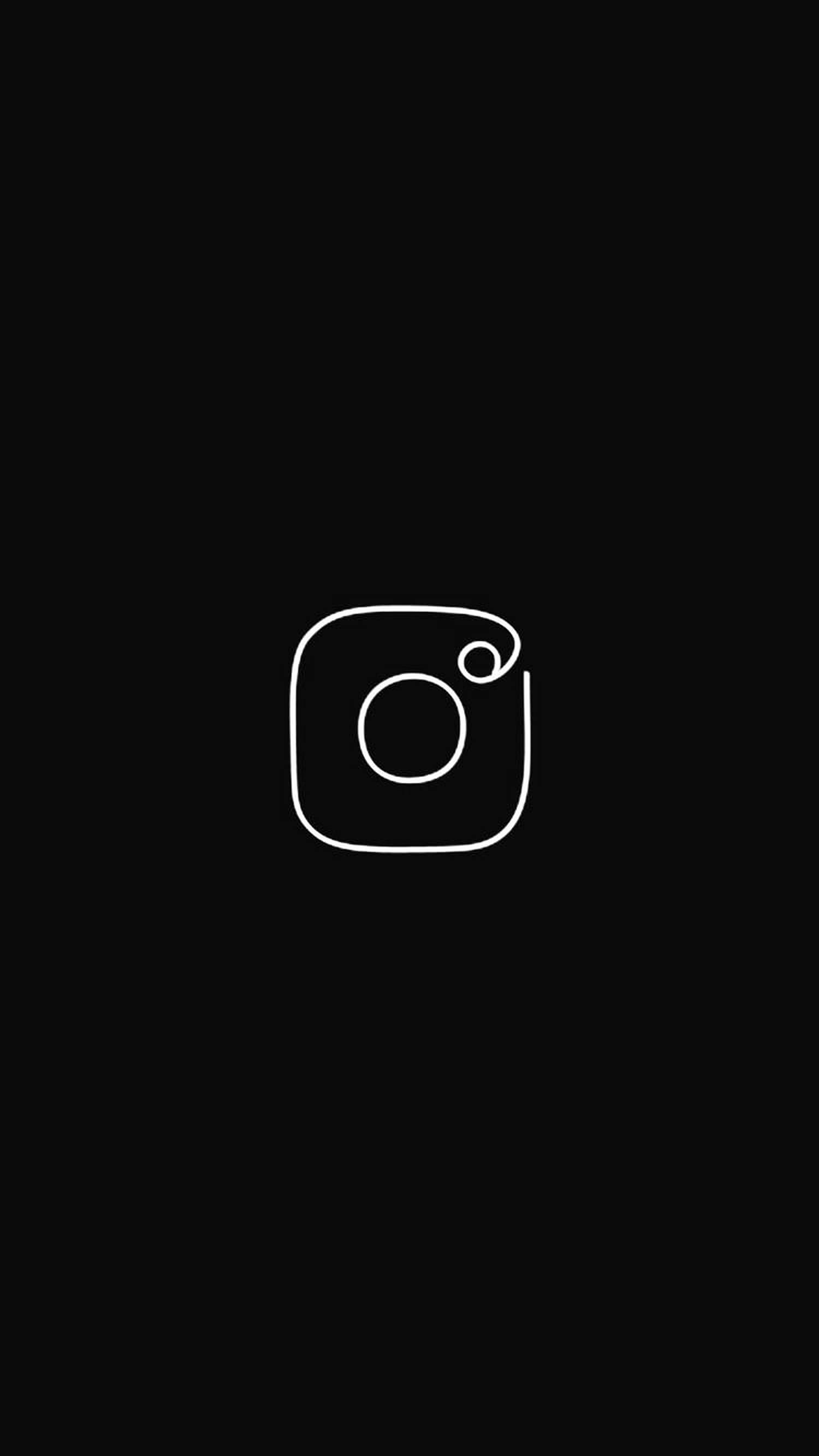 Black Minimalist Instagram Icon — 1500x2666 wallpaper