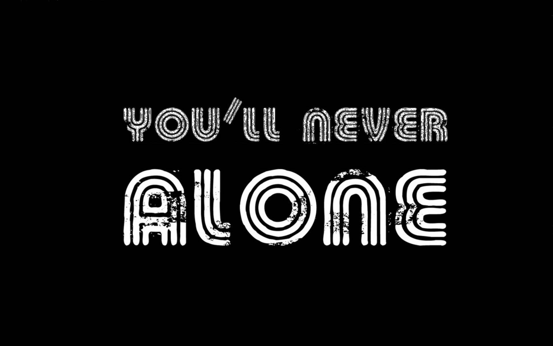Black Motivation Alone Quote — 1920x1200 wallpaper