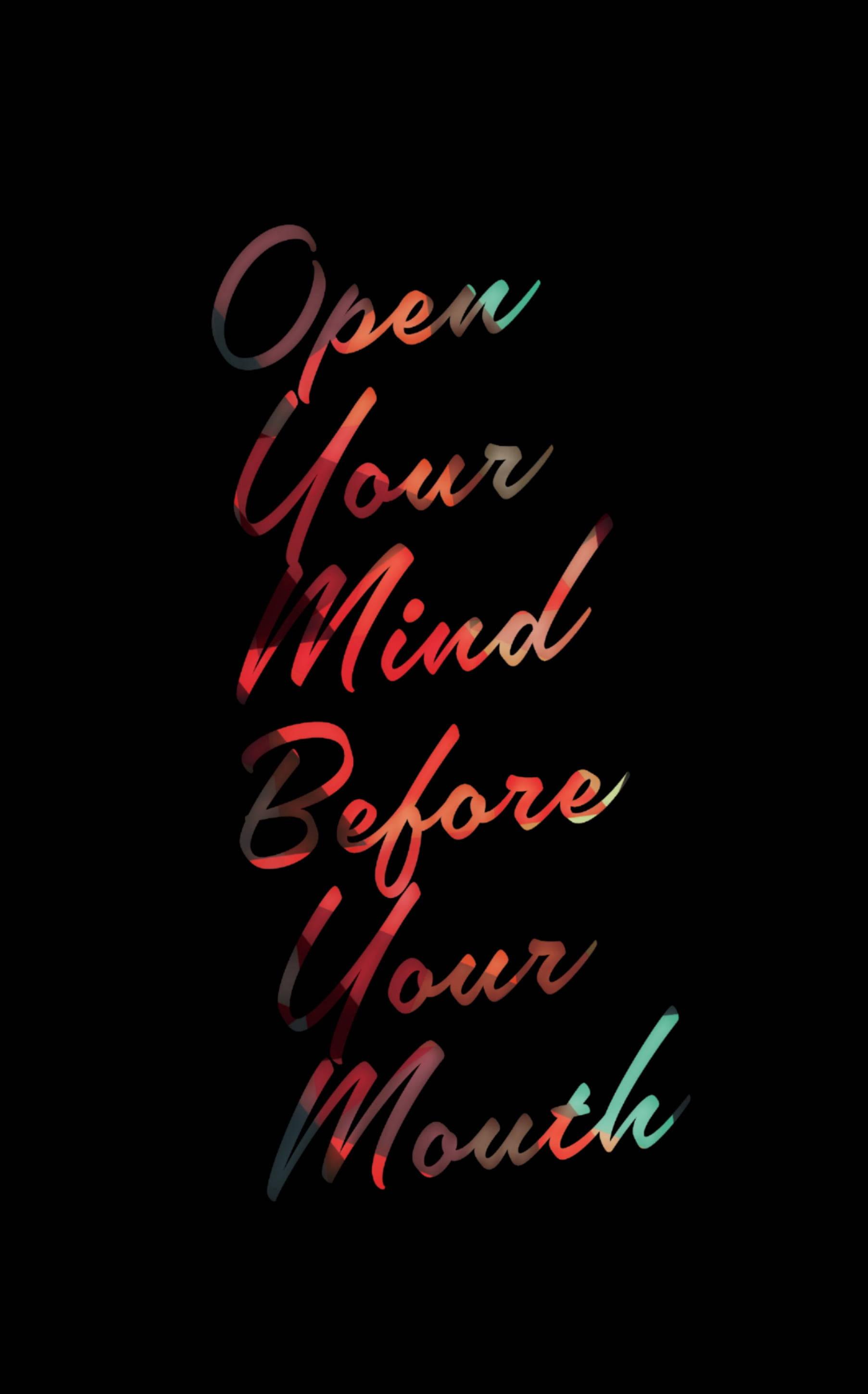 Black Motivation Mouth And Mind — 1805x2896 wallpaper