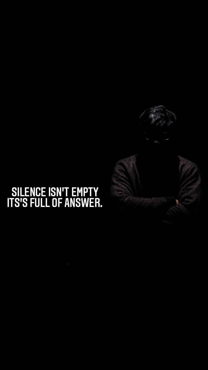 Black Motivation Silent Quote — 720x1280 wallpaper