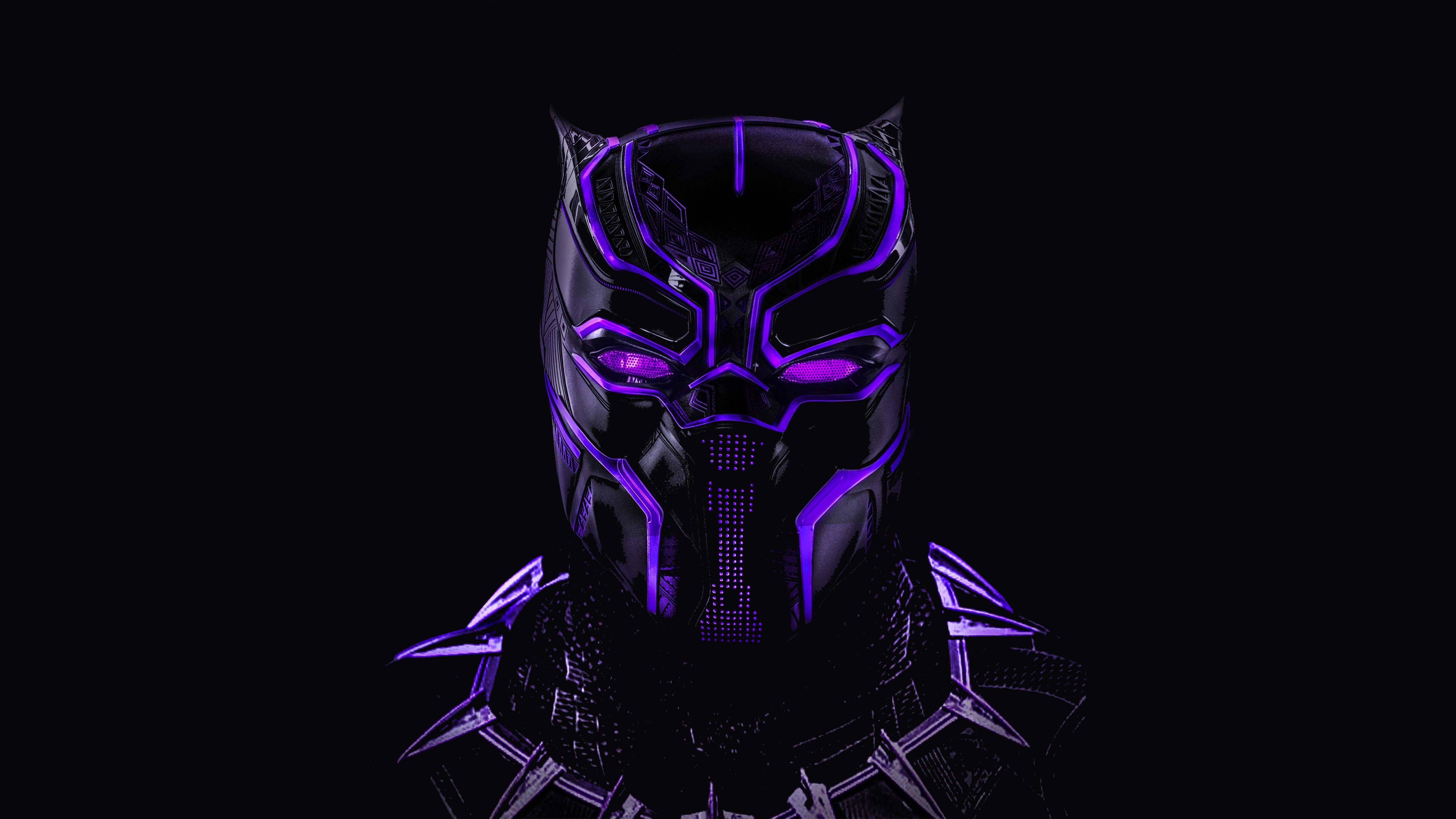 Black Panther, A Symbol Of Strength On The Purple Horizon — 5120x2880 wallpaper