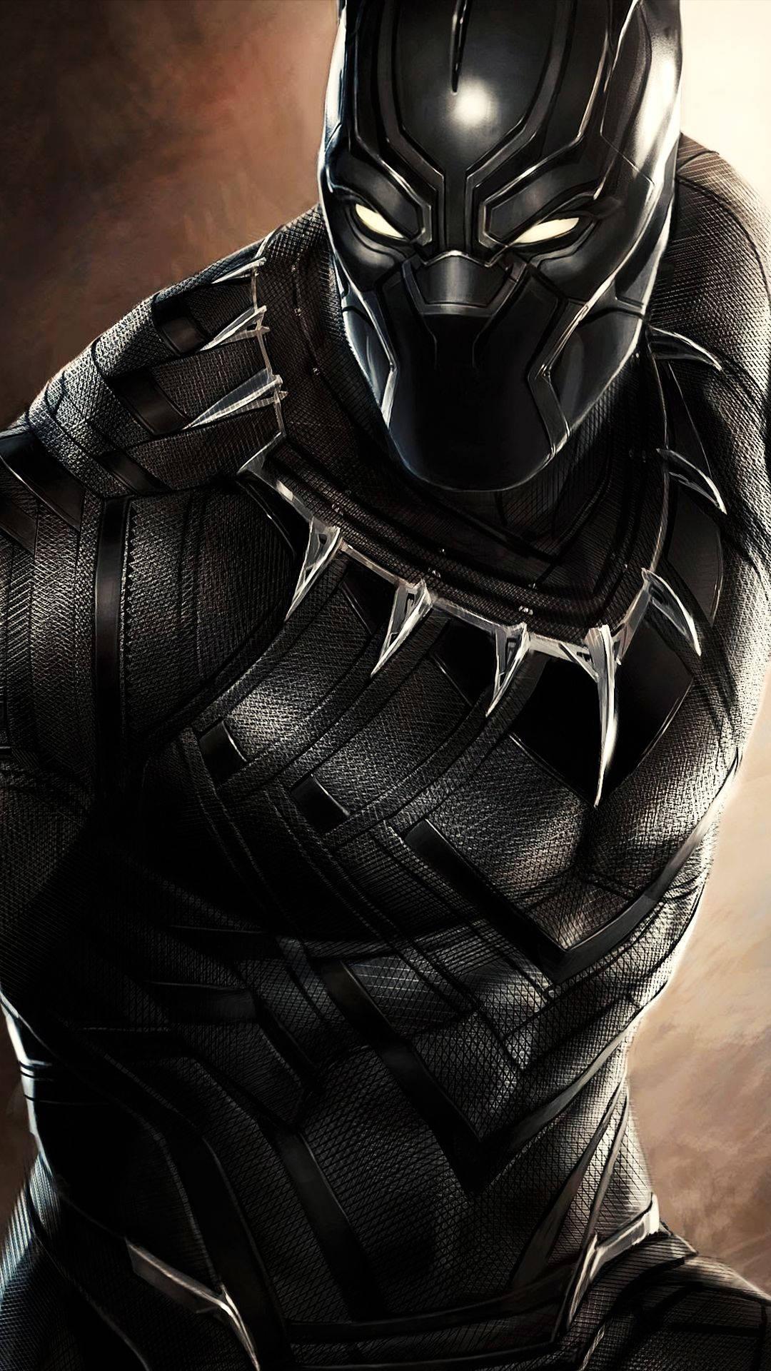 Black Panther flexing his muscles for the fight against evil — 1080x1920 wallpaper