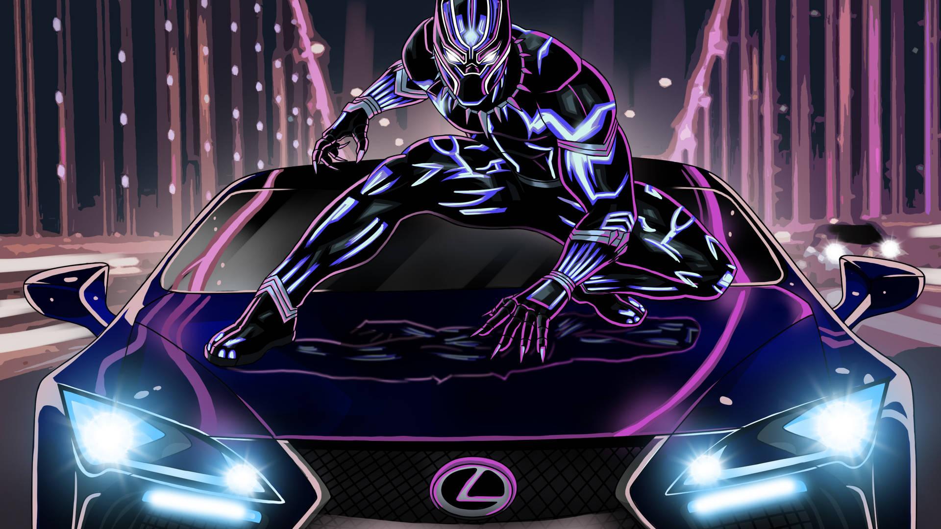 Black Panther In Lexus Car — 1920x1080 wallpaper