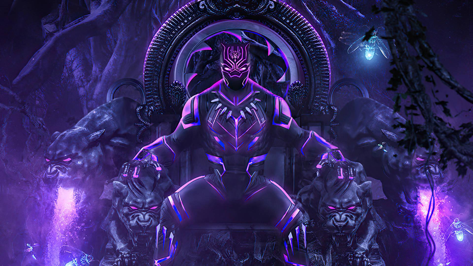 Black Panther In Throne — 1920x1080 wallpaper