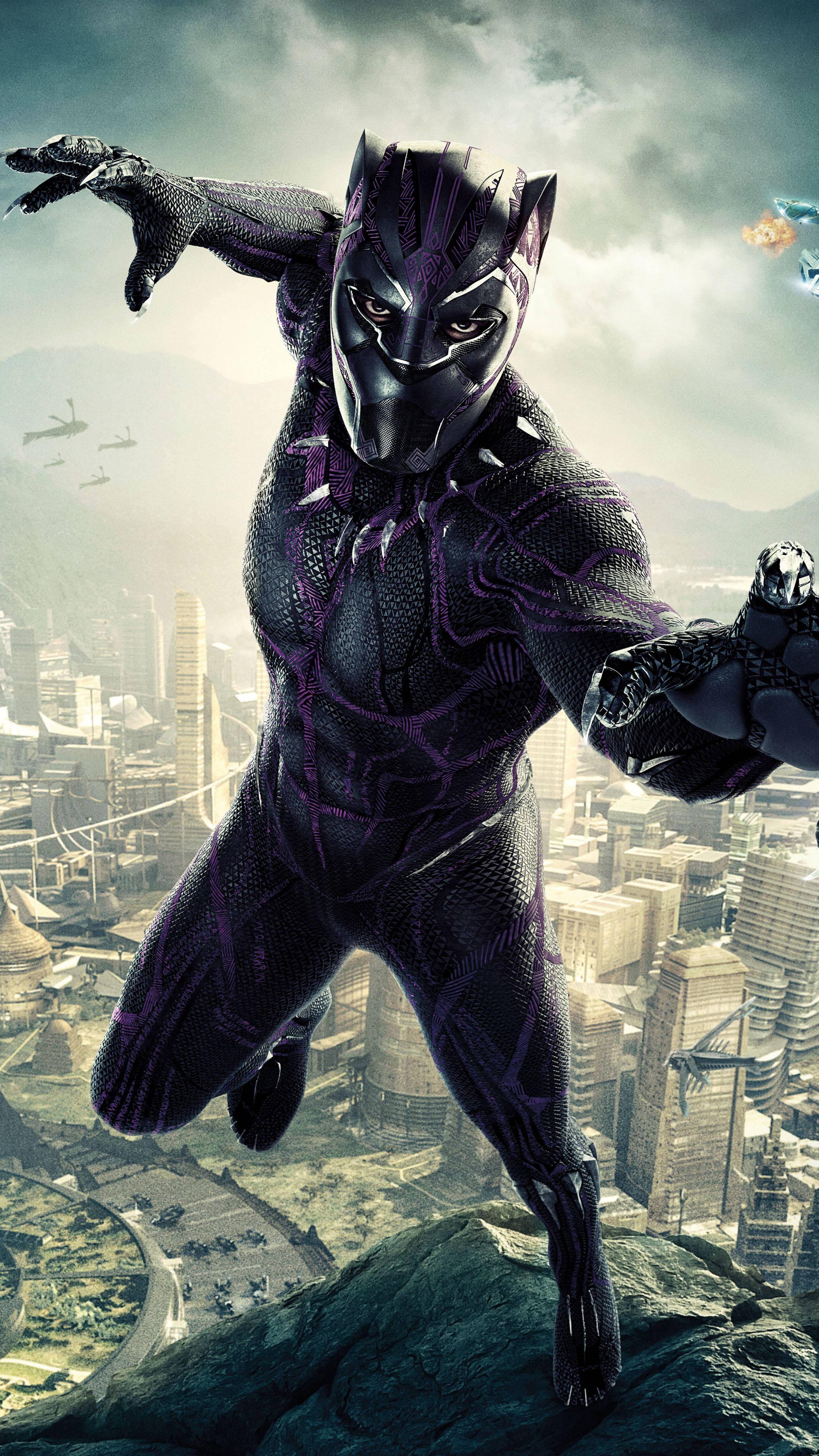 Black Panther is ready to take on the world. — 2160x3840 wallpaper