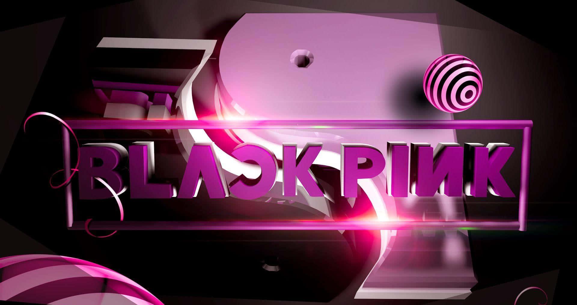 black pink - a pink logo with a candy cane — 1920x1017 wallpaper