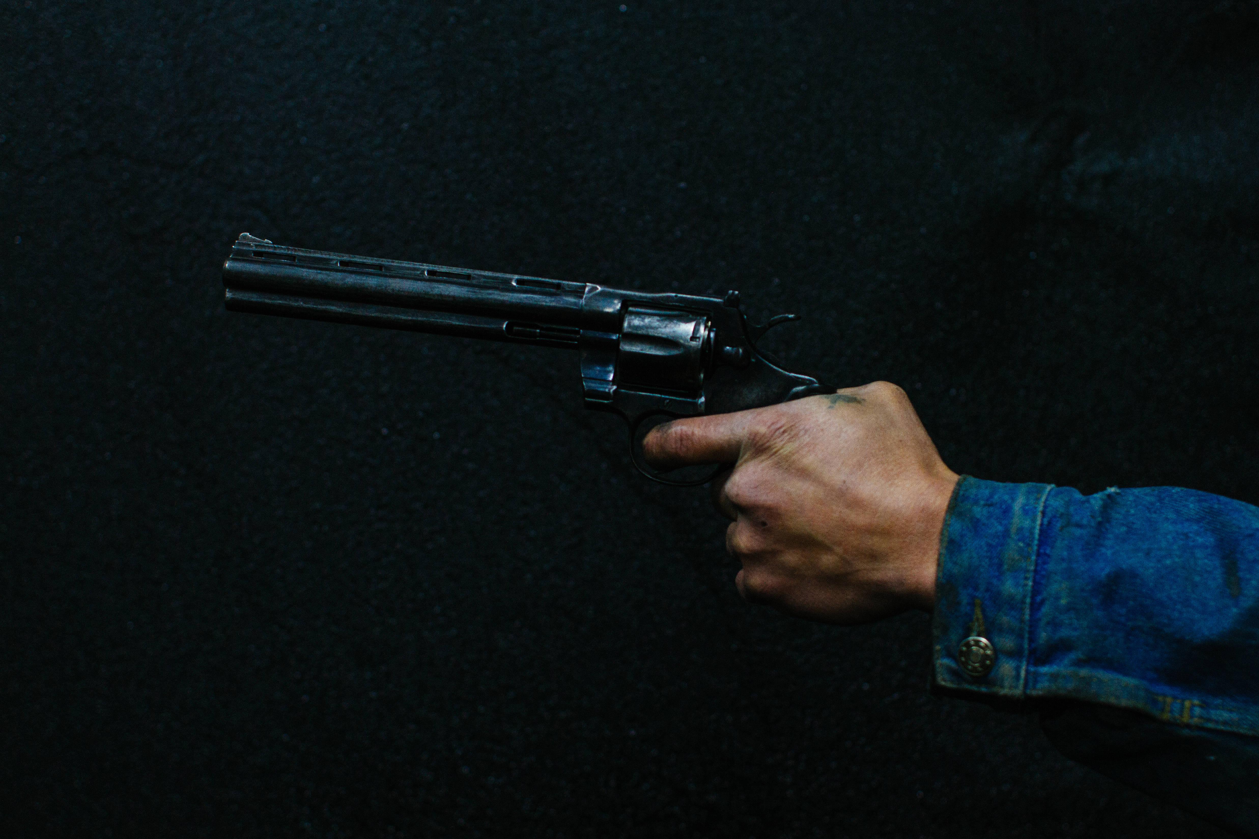 Black Revolver Gun — 4947x3298 wallpaper